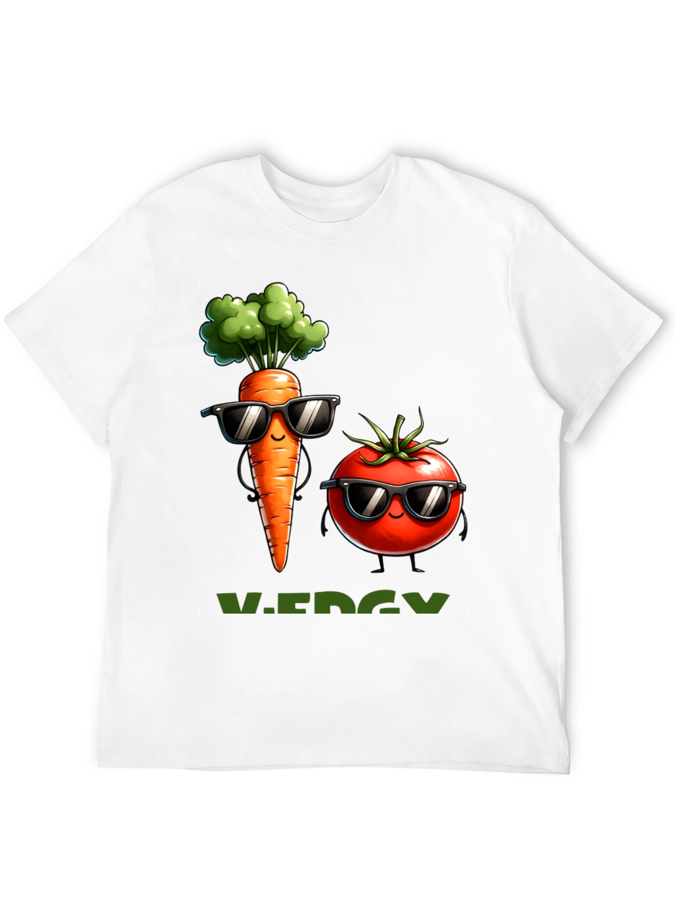 Cool Veggie T-Shirt: Carrot & Tomato Style
