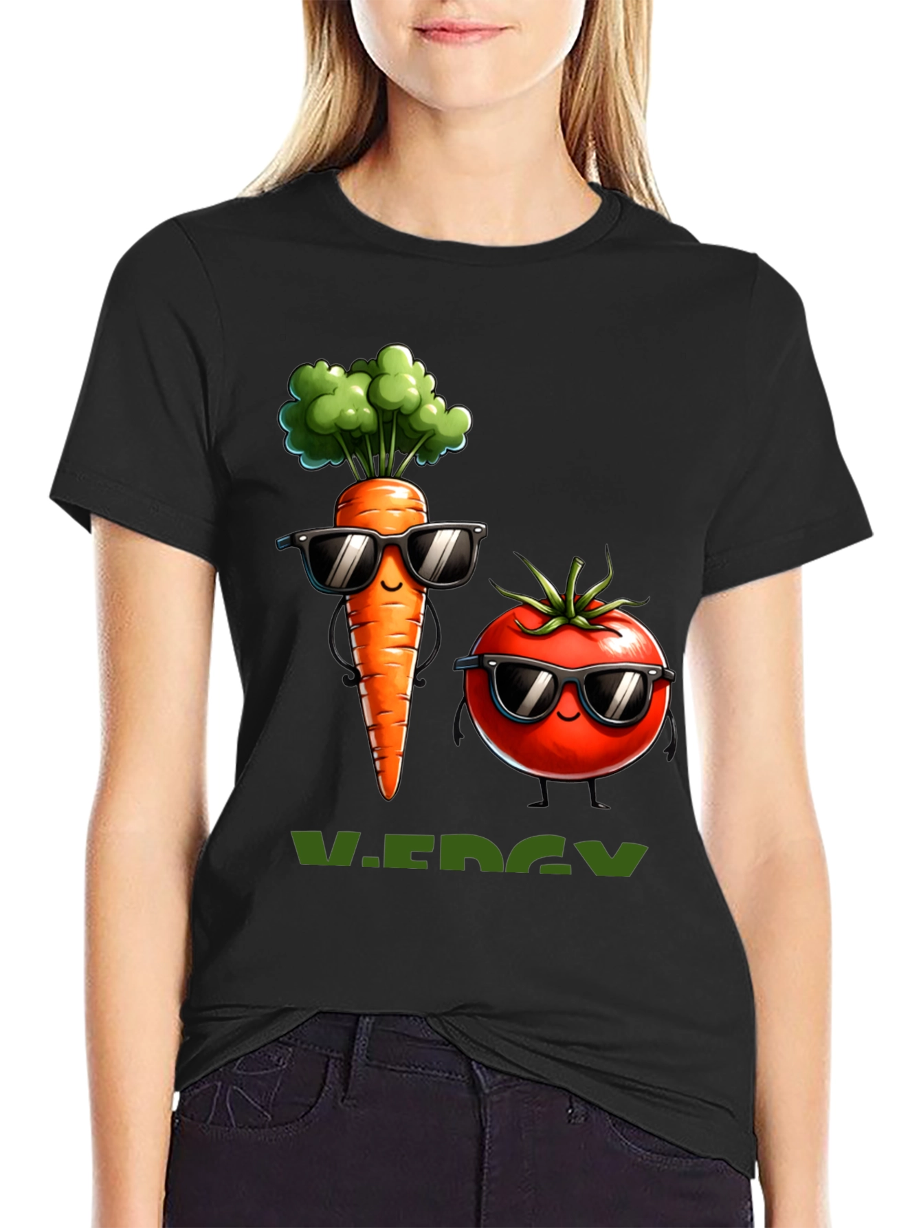 Cool Veggie T-Shirt: Carrot & Tomato Style
