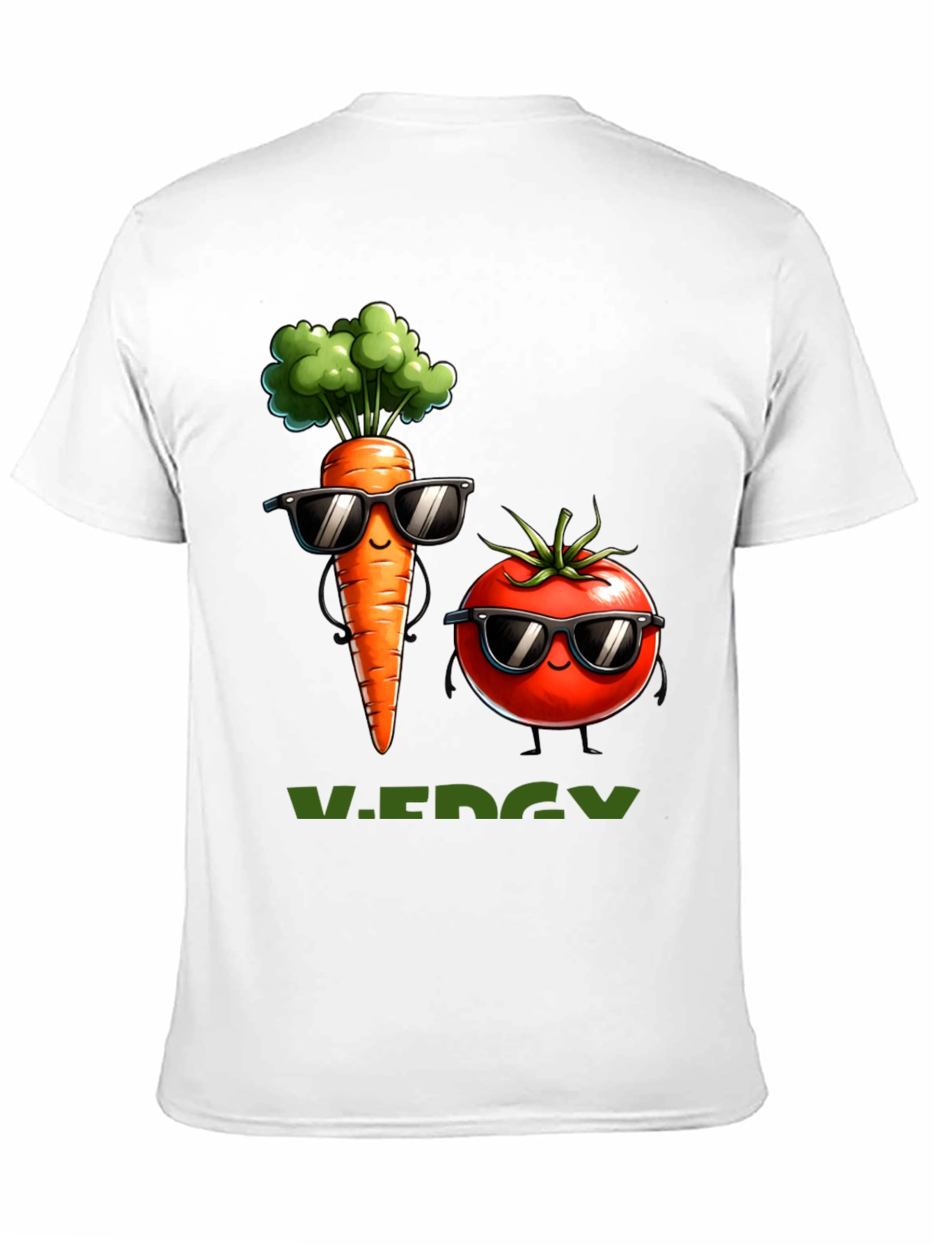 Cool Veggie T-Shirt: Carrot & Tomato Style