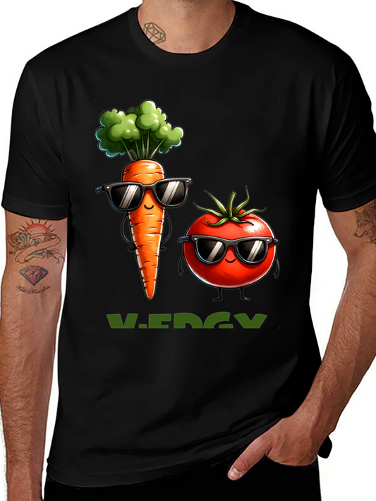 Cool Veggie T-Shirt: Carrot & Tomato Style