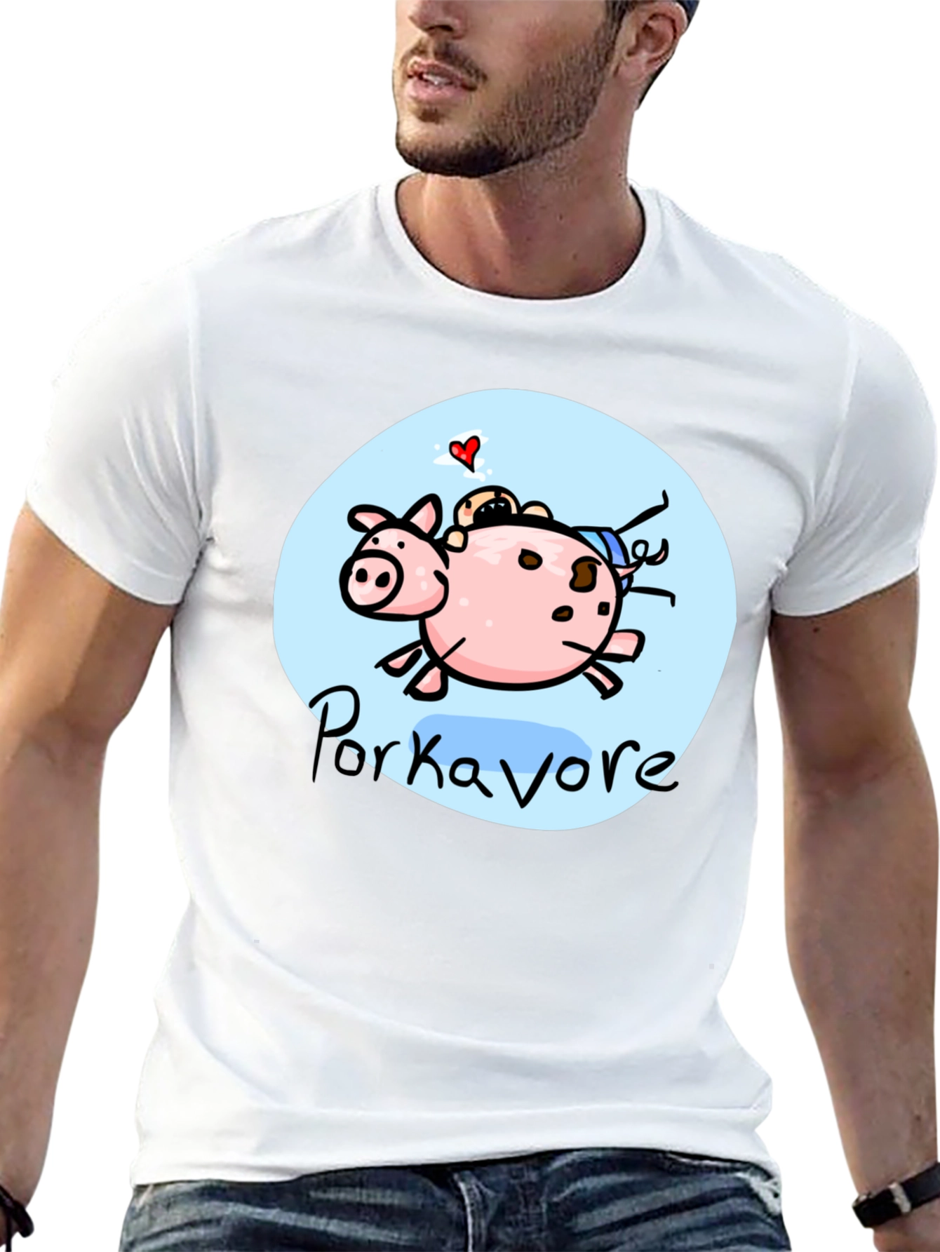 Porkavore T-Shirt - Cartoon Pig Graphic Tee
