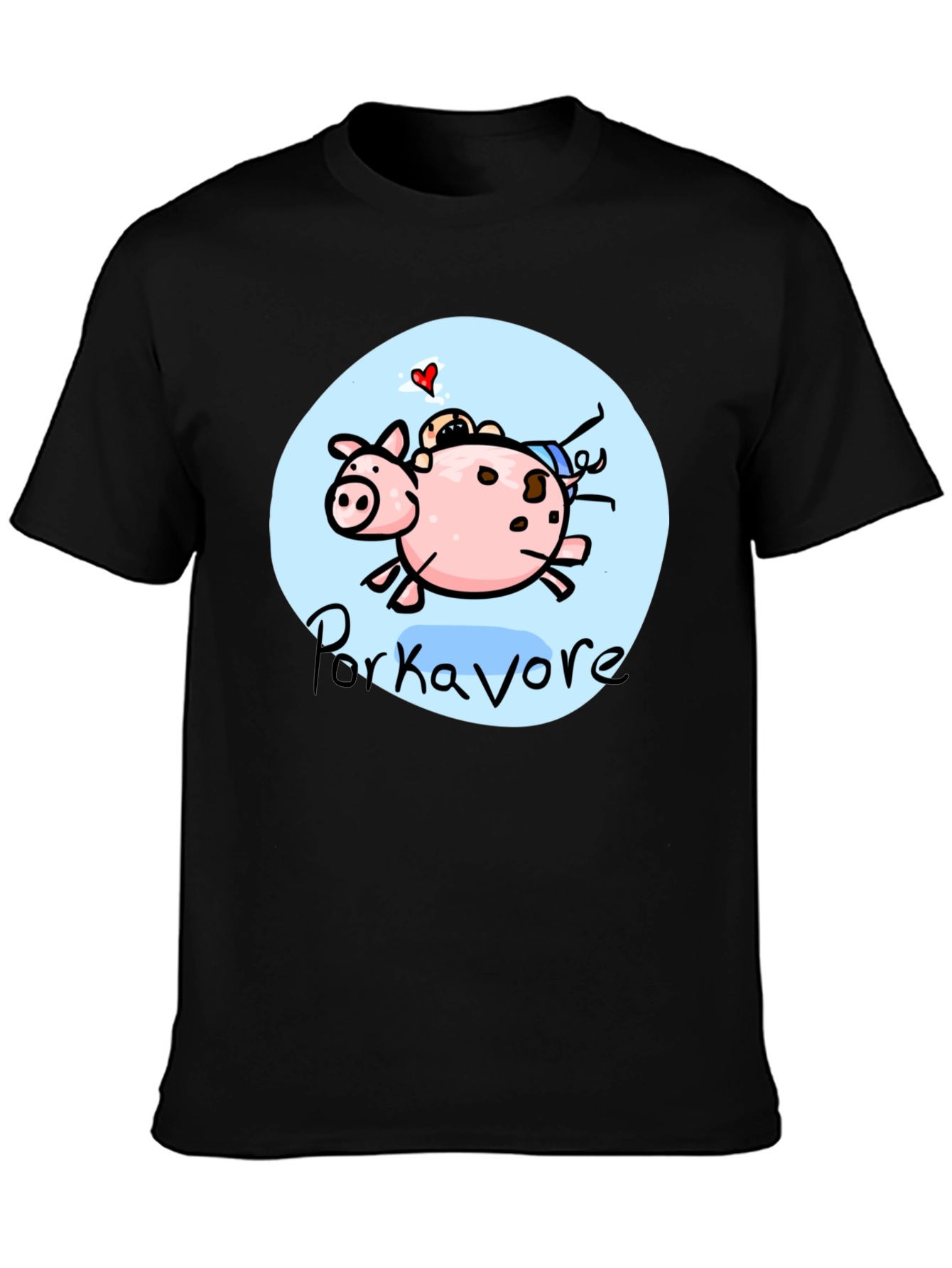 Porkavore T-Shirt - Cartoon Pig Graphic Tee