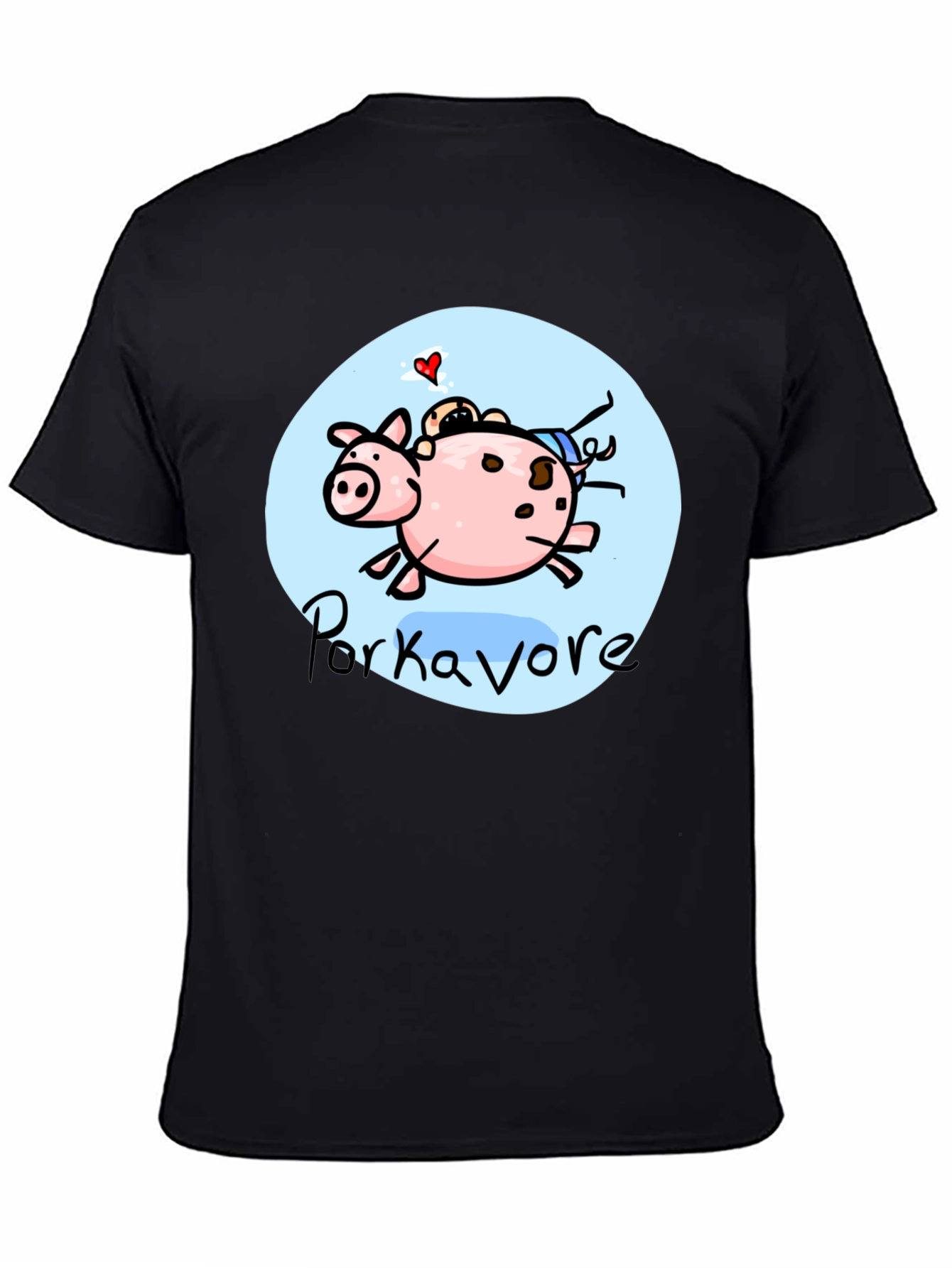 Porkavore T-Shirt - Cartoon Pig Graphic Tee