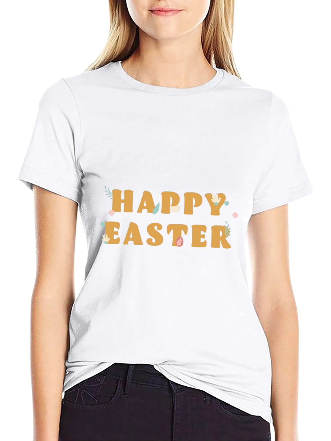 Happy Easter Black Graphic Tee