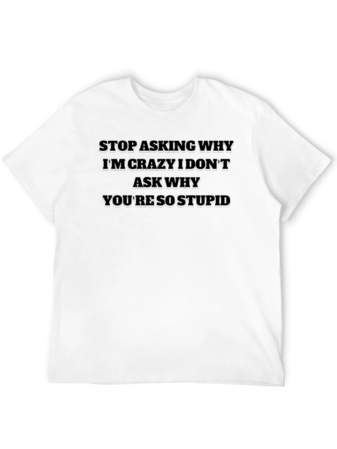 Funny Sarcastic Graphic T-Shirt - Stop Asking Why