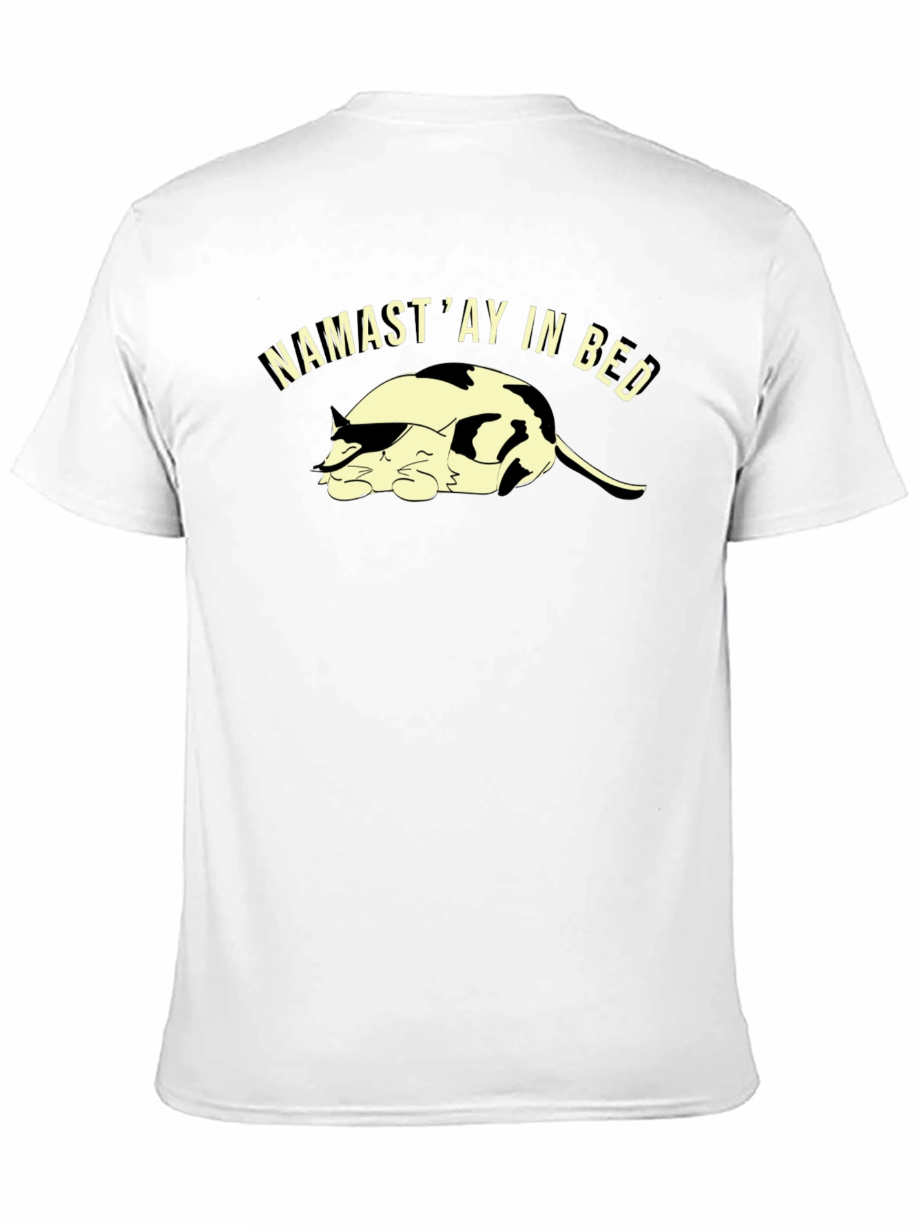 Namastay in Bed Cat Graphic T-Shirt