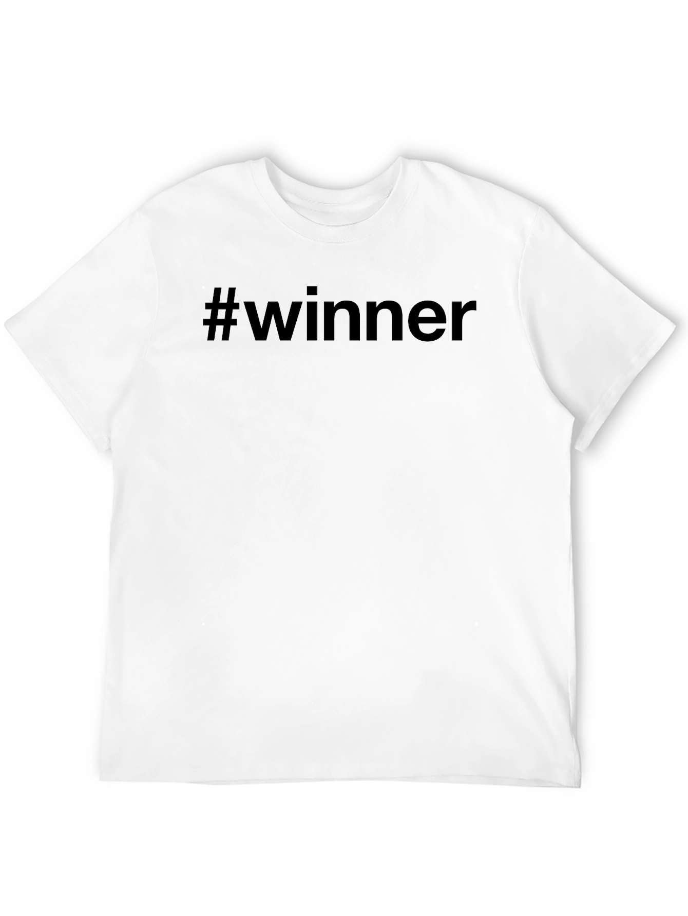#Winner Black Graphic Tee - Casual Comfort