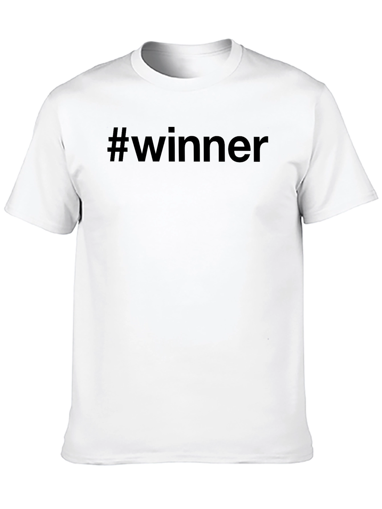 #Winner Black Graphic Tee - Casual Comfort