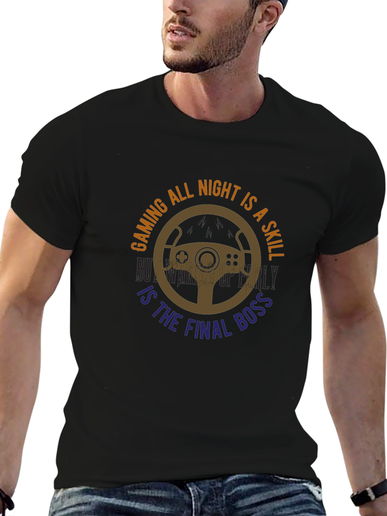 Gaming All Night T-Shirt - Gamer Tee