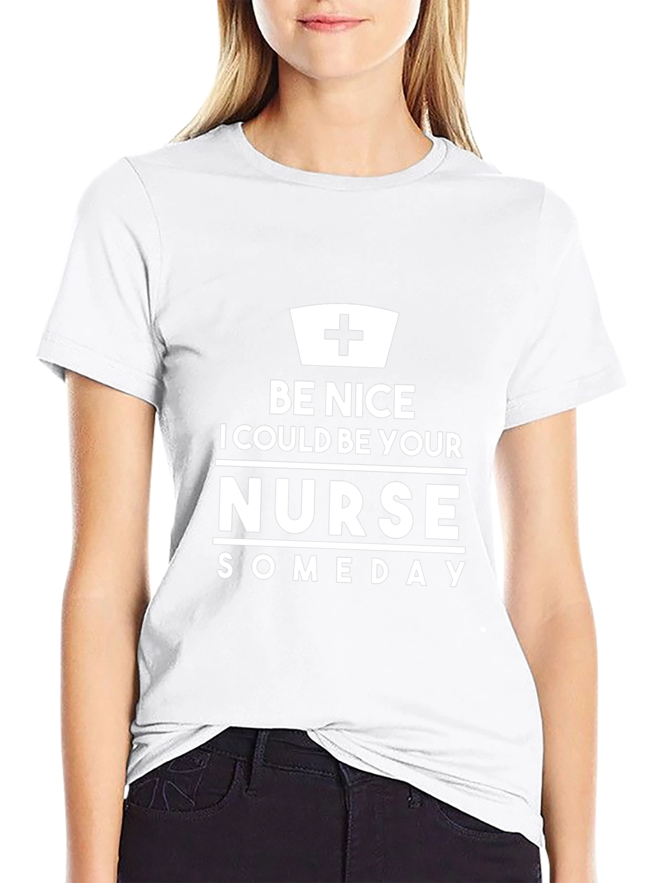 Be Nice Nurse T-Shirt Funny Medical Staff Tee