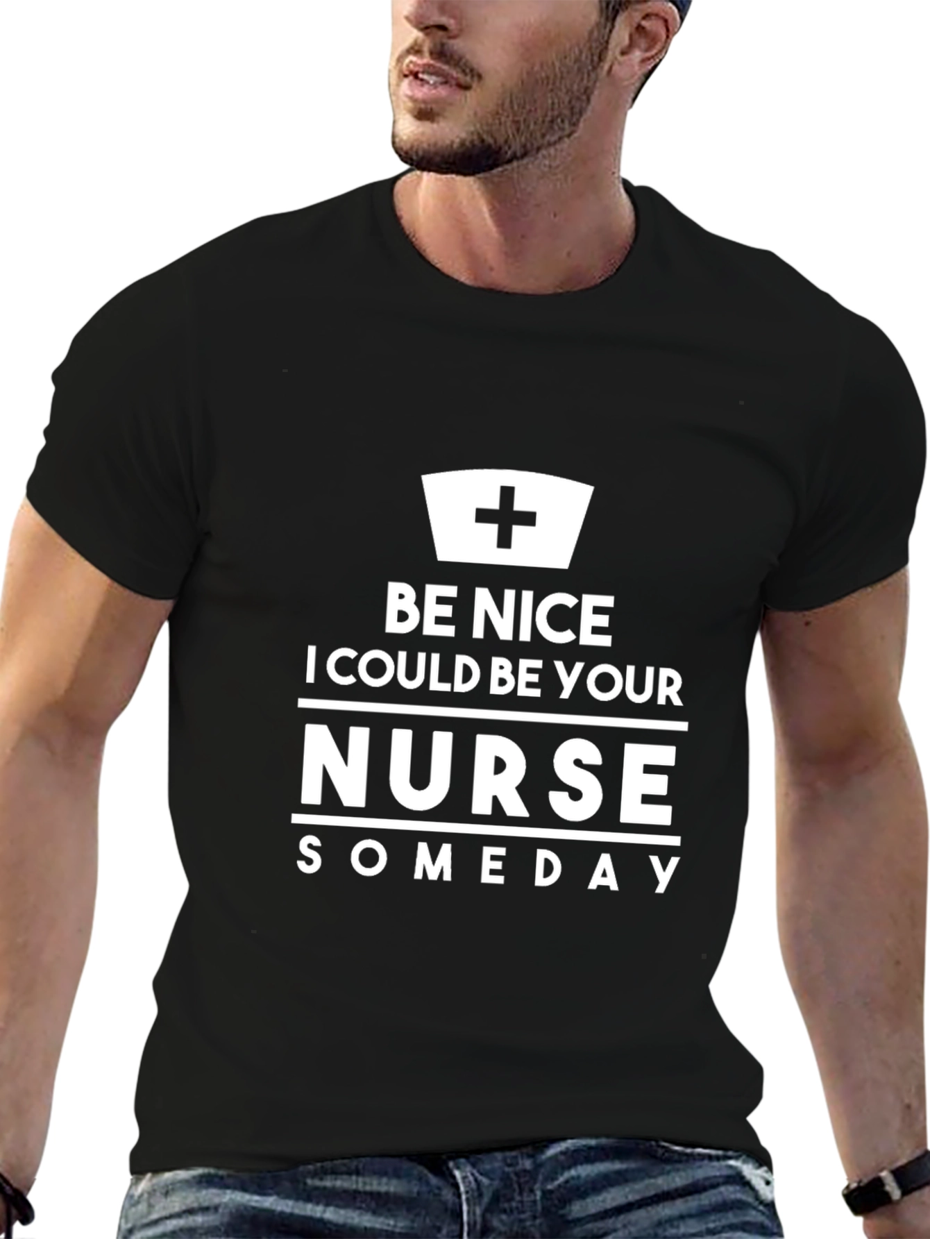 Be Nice Nurse T-Shirt Funny Medical Staff Tee