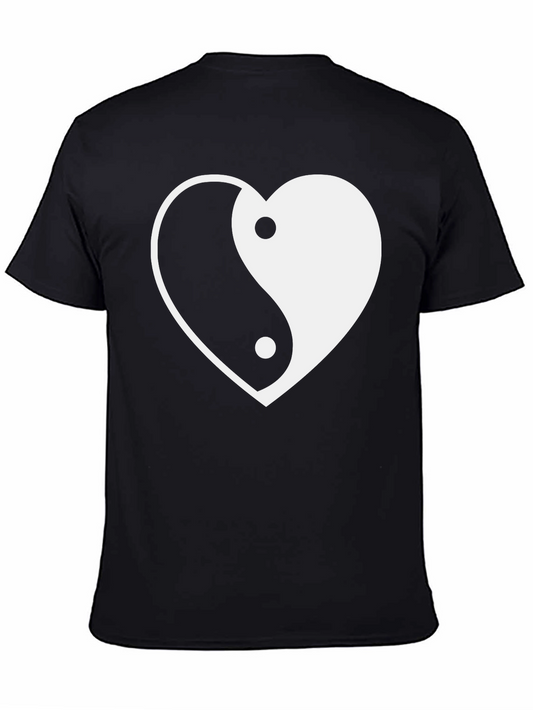 Yin Yang Heart Graphic Tee - Stylish Comfort