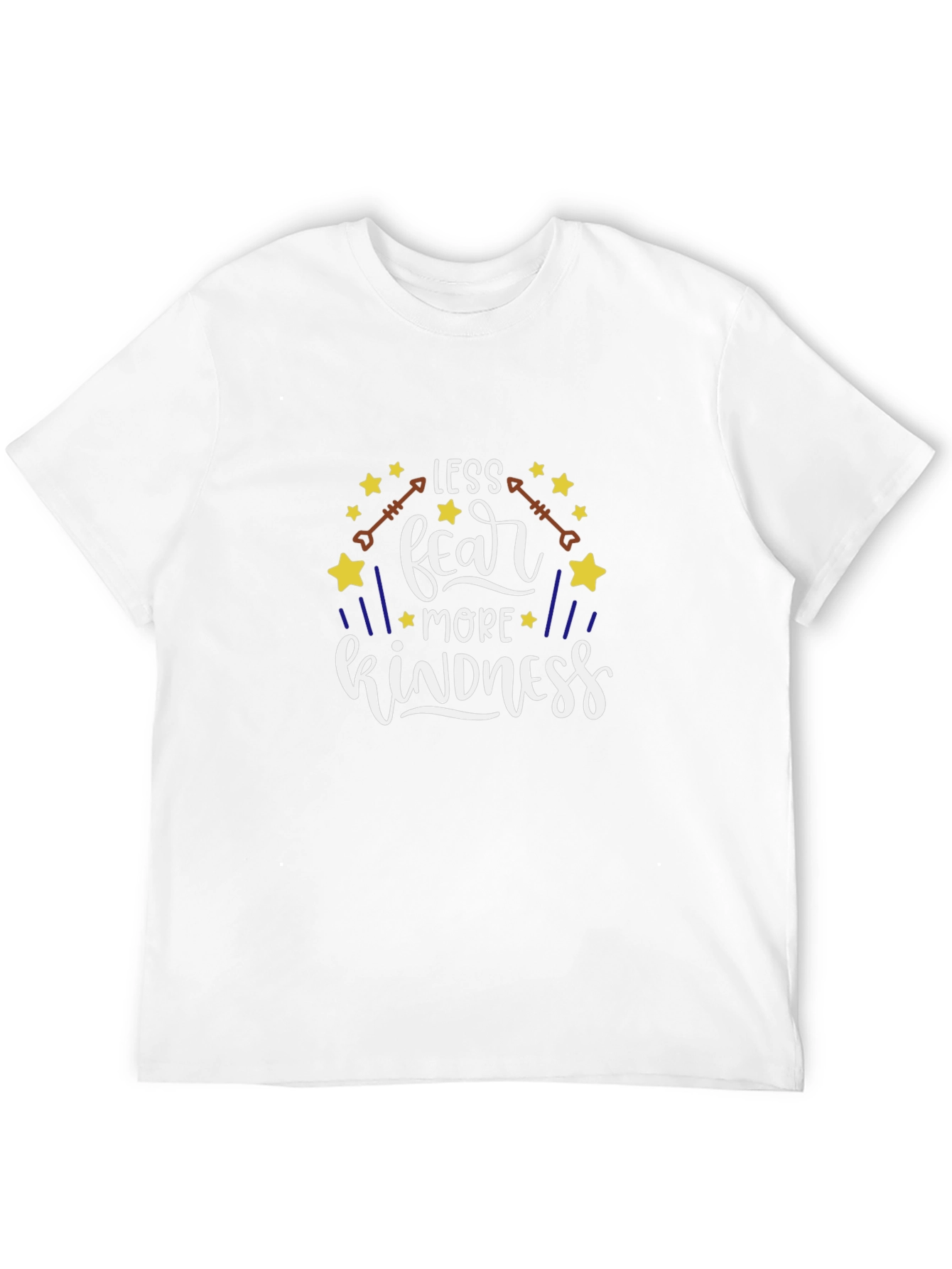 Less Fear More Kindness Black Graphic Tee