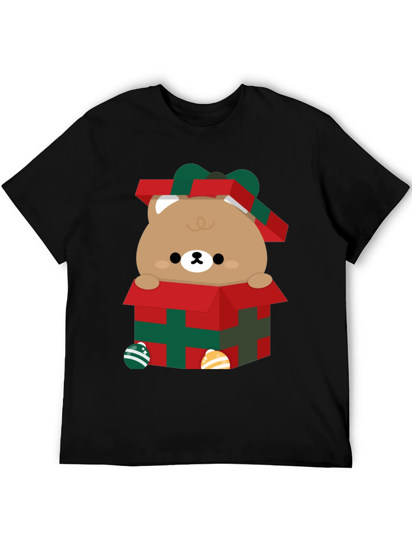 Cute Bear Christmas Gift Box T-Shirt