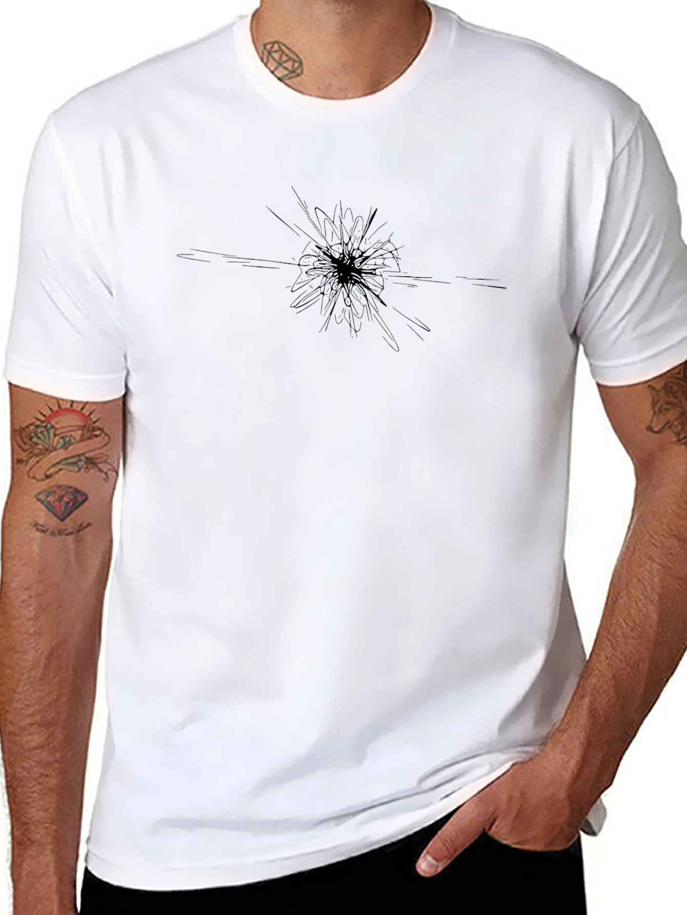 Abstract Black T-Shirt