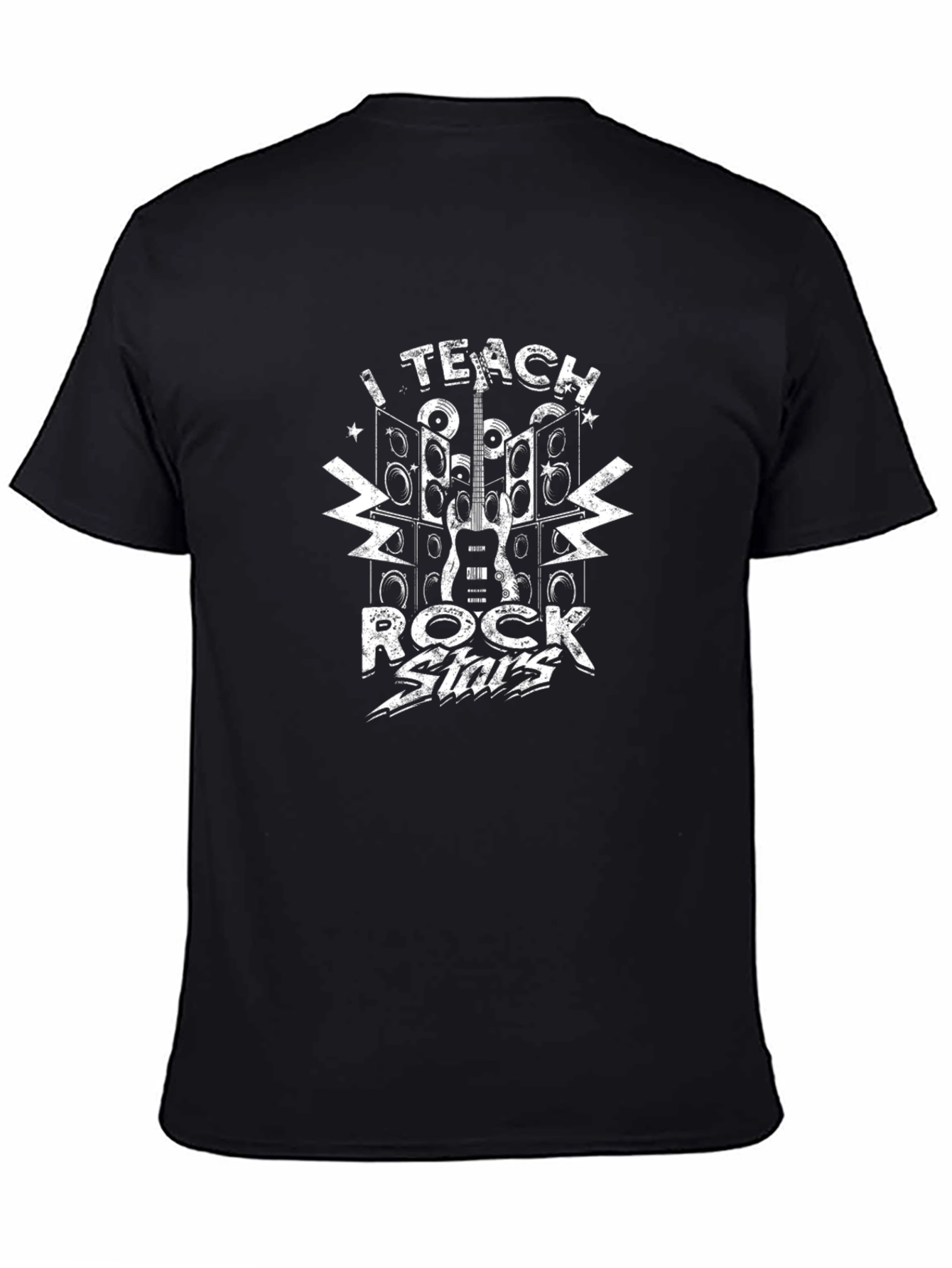 I Teach Rock Stars T-Shirt - Black Cotton Tee