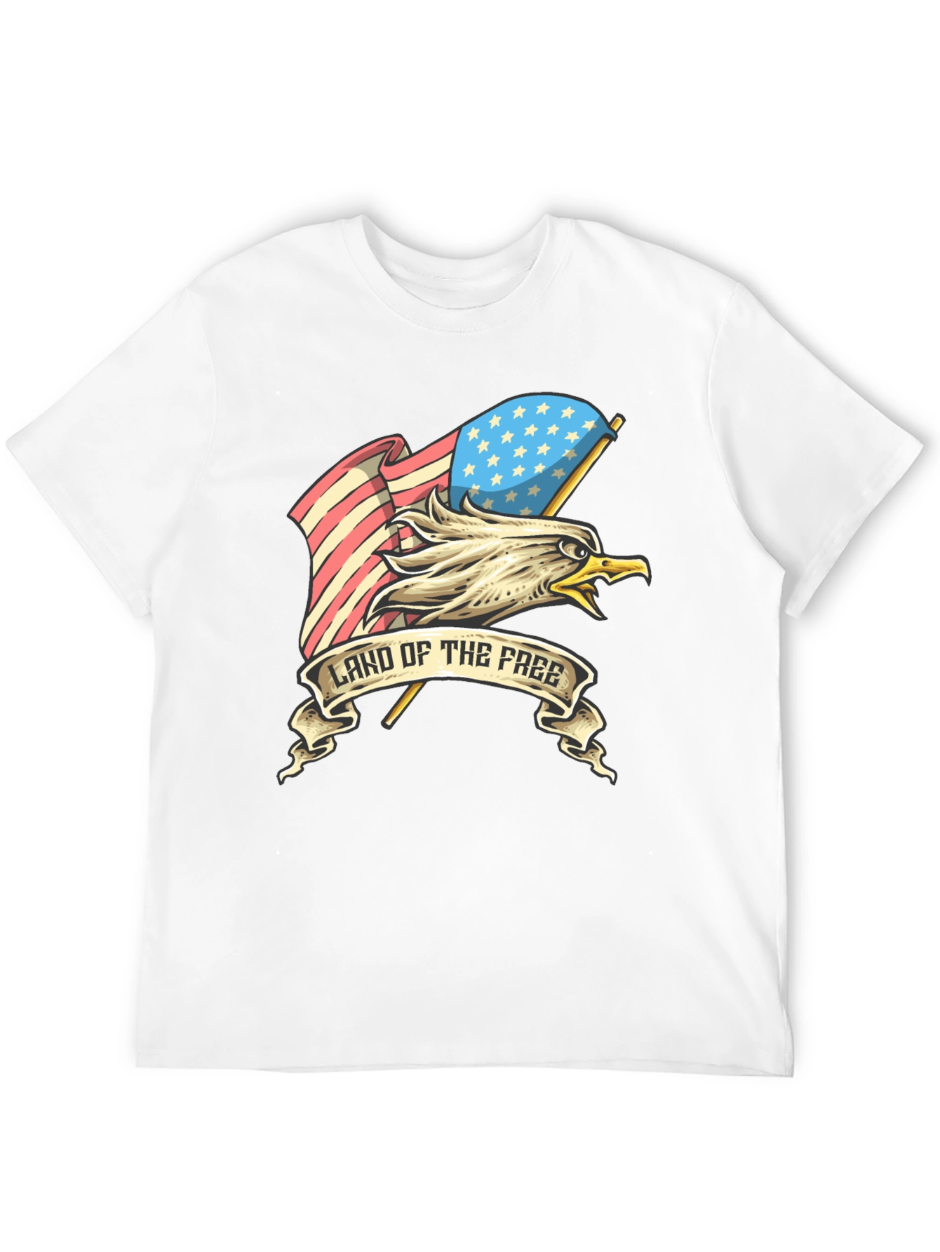 Patriotic Eagle American Flag Land of the Free T-Shirt