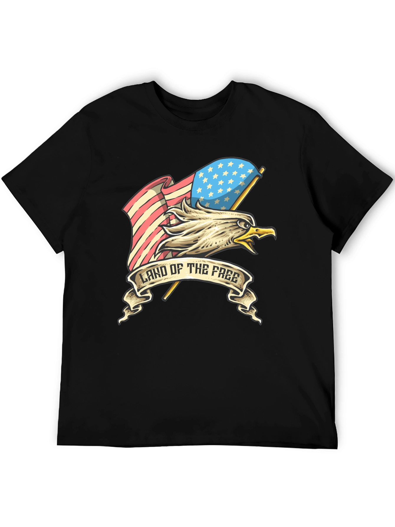 Patriotic Eagle American Flag Land of the Free T-Shirt