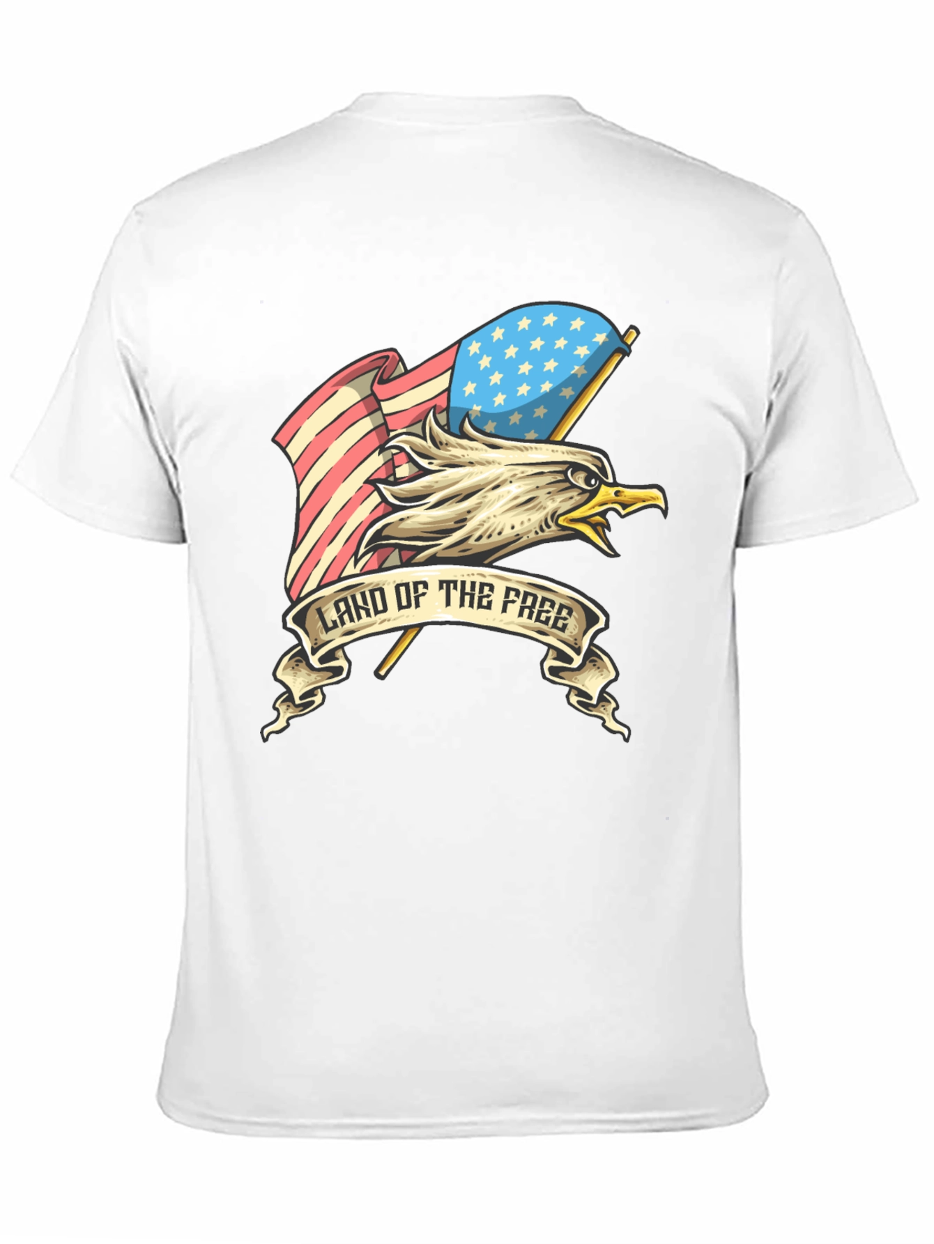 Patriotic Eagle American Flag Land of the Free T-Shirt