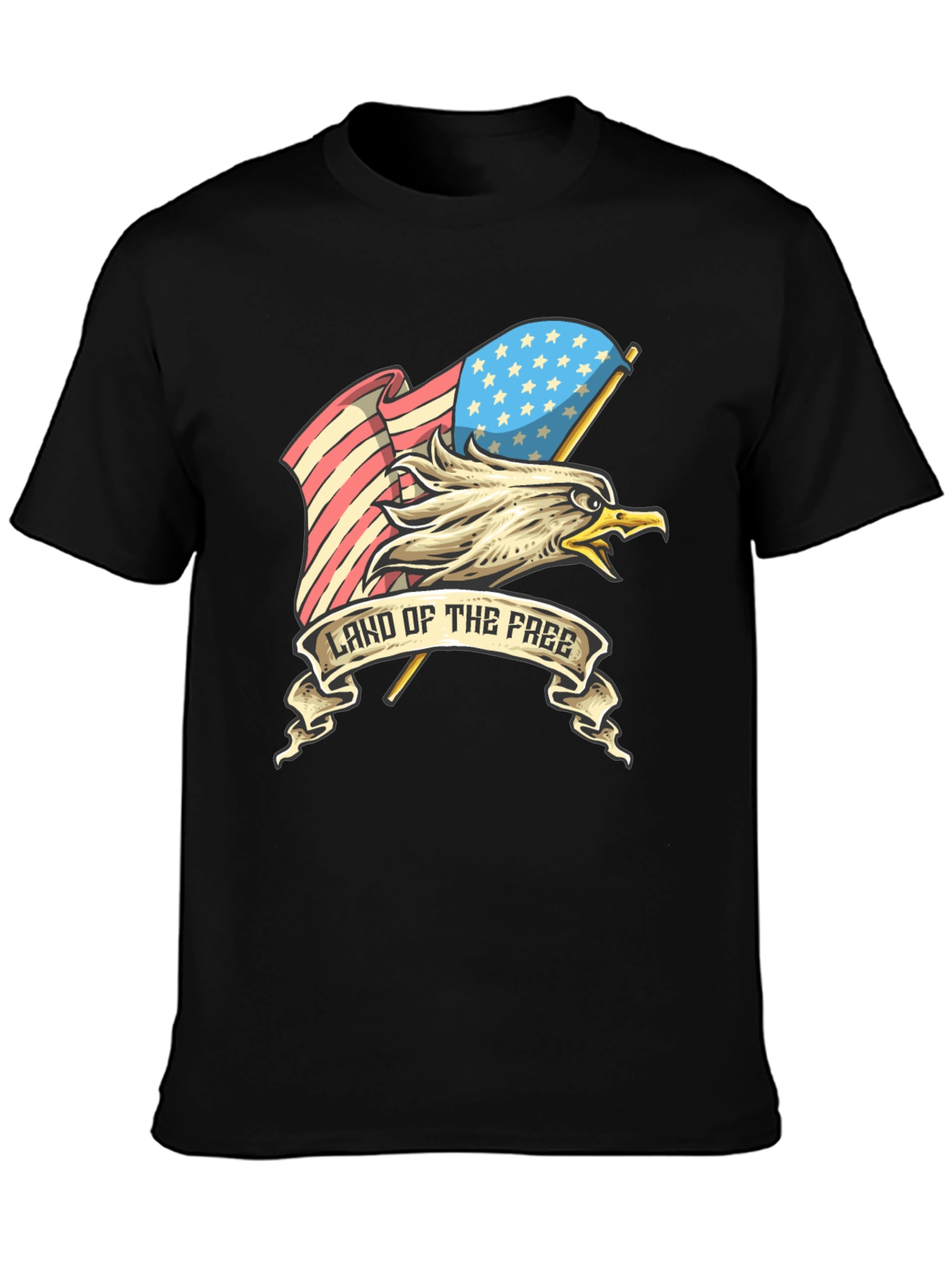Patriotic Eagle American Flag Land of the Free T-Shirt