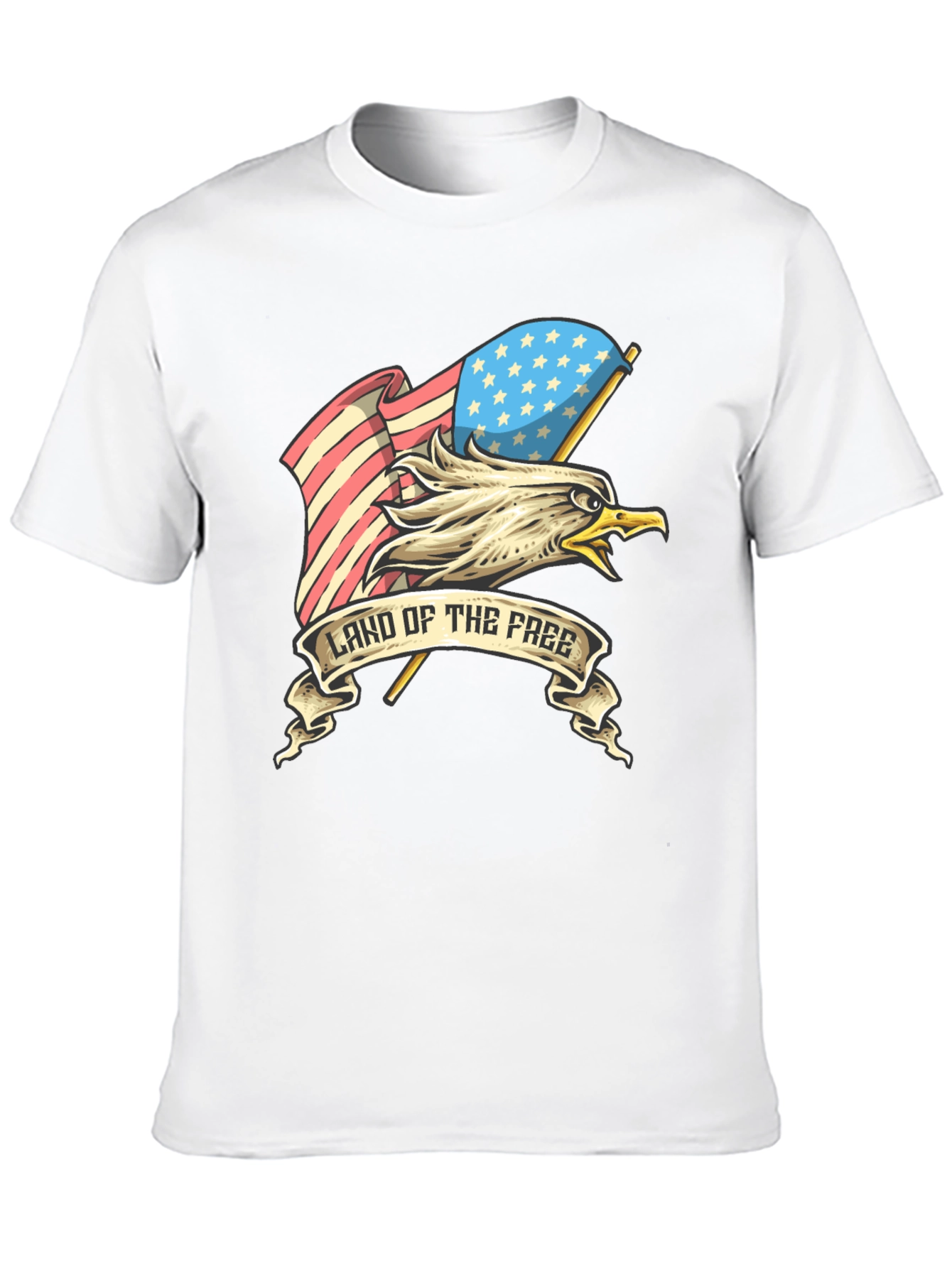 Patriotic Eagle American Flag Land of the Free T-Shirt