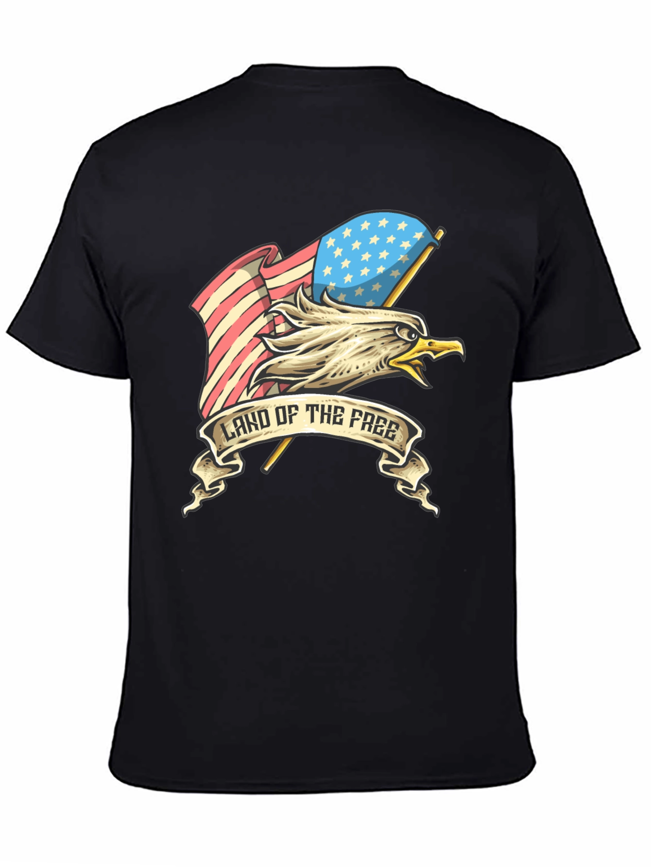 Patriotic Eagle American Flag Land of the Free T-Shirt