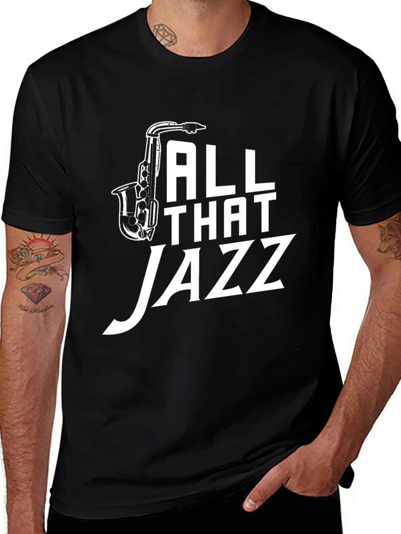 All That Jazz Saxophone Graphic Tee