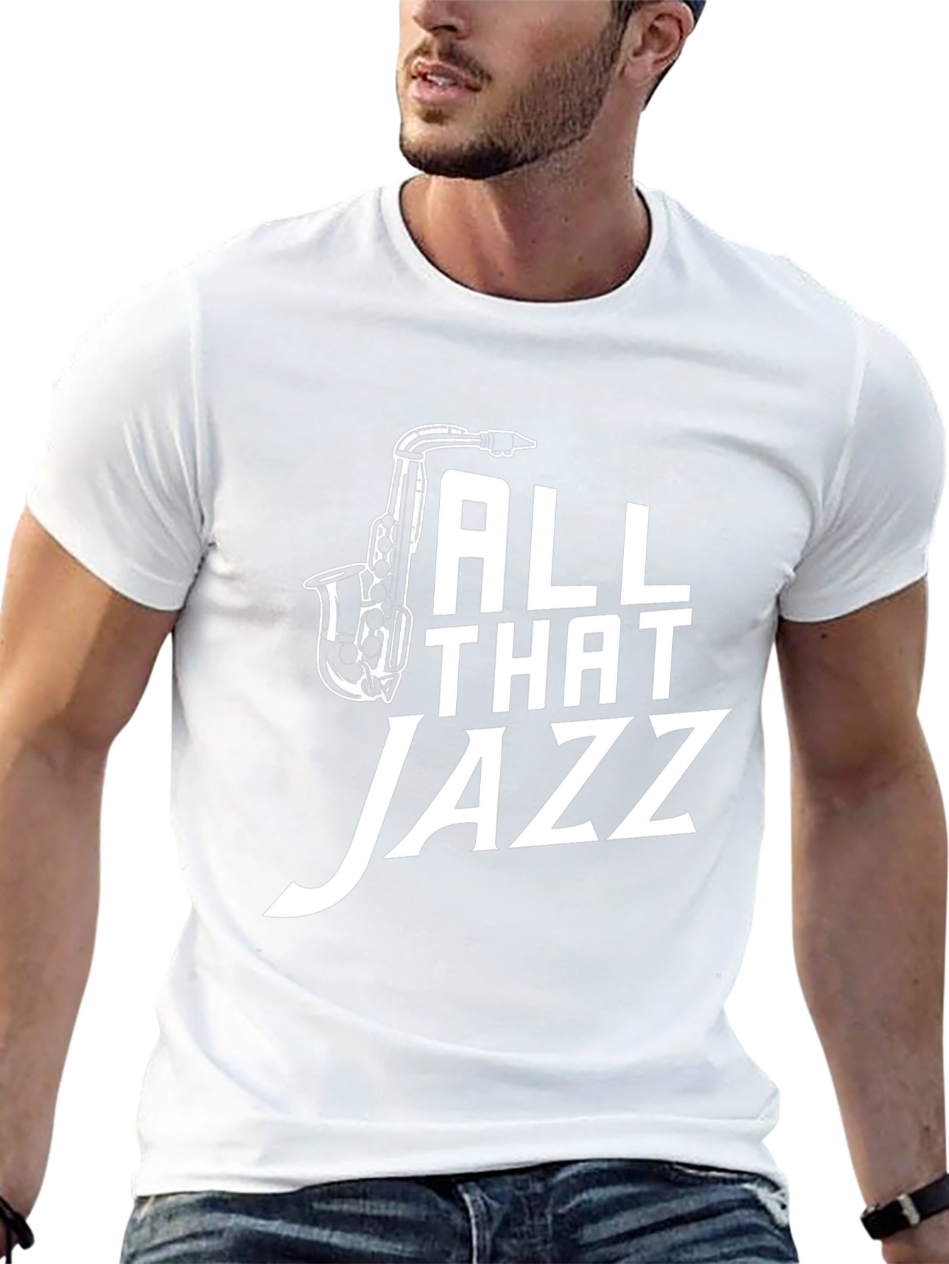 All That Jazz Saxophone Graphic Tee