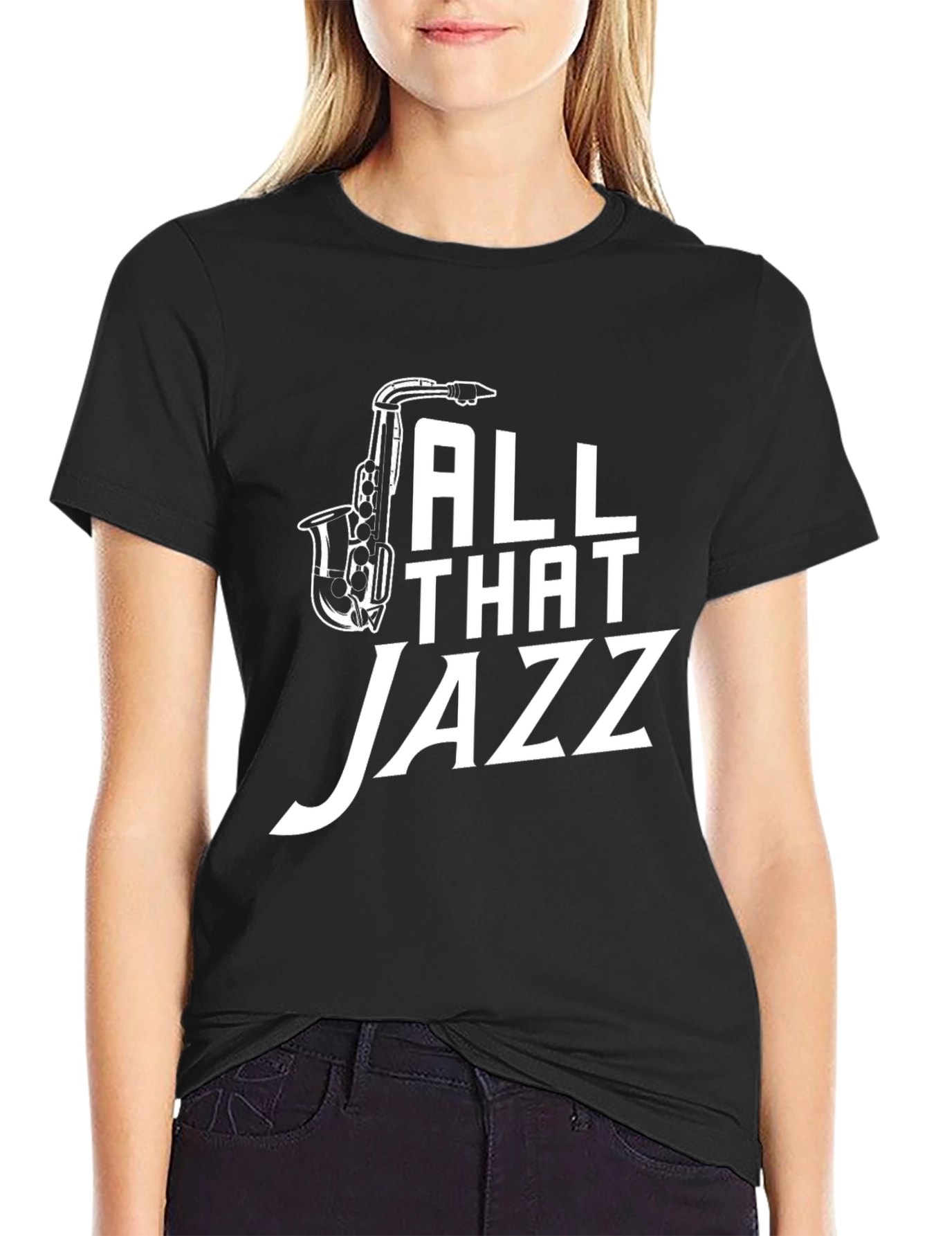 All That Jazz Saxophone Graphic Tee