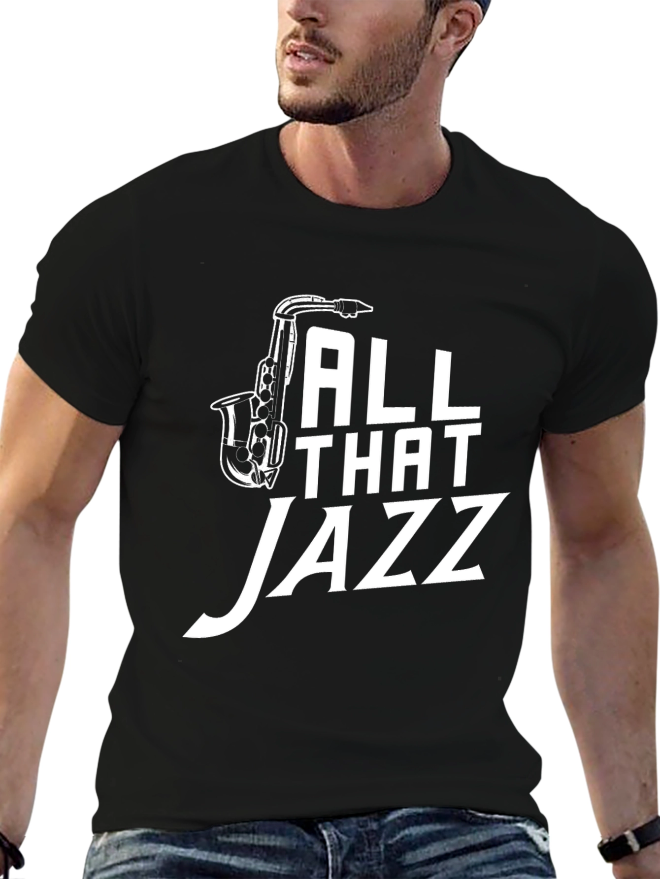 All That Jazz Saxophone Graphic Tee