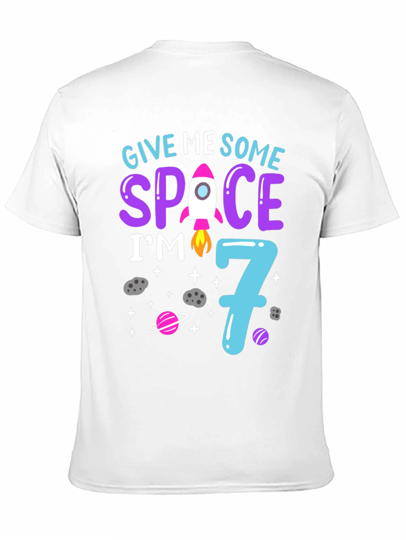 Give Me Some Space Im 7 Black T-Shirt
