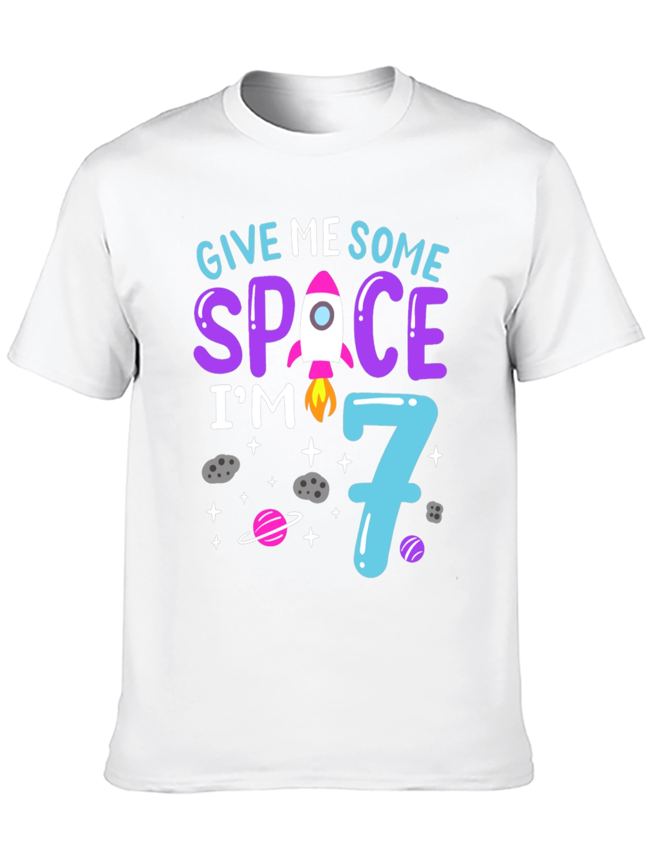 Give Me Some Space Im 7 Black T-Shirt