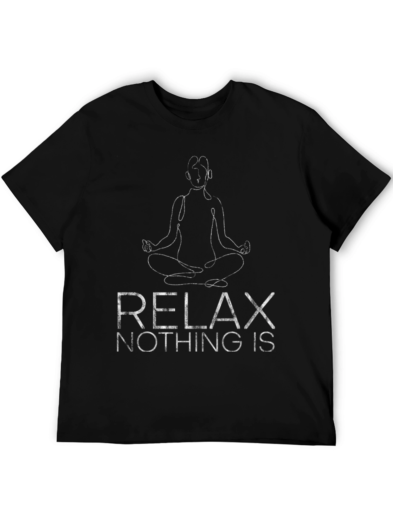 Relax Meditation Black T-Shirt