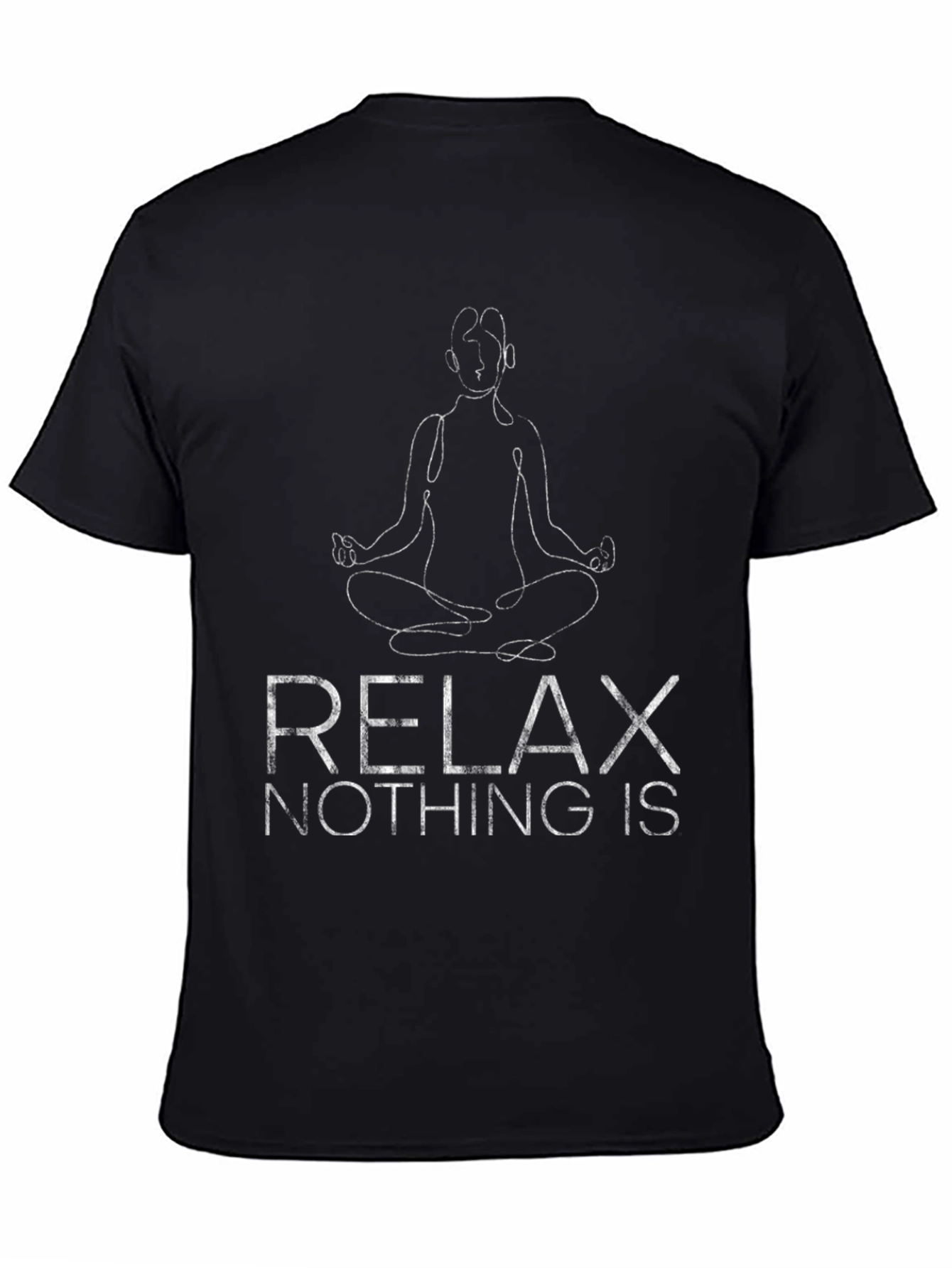 Relax Meditation Black T-Shirt