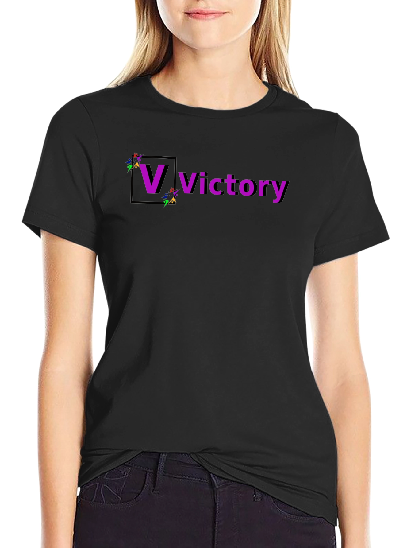 Victory Graphic Tee - Soft Black Cotton Blend