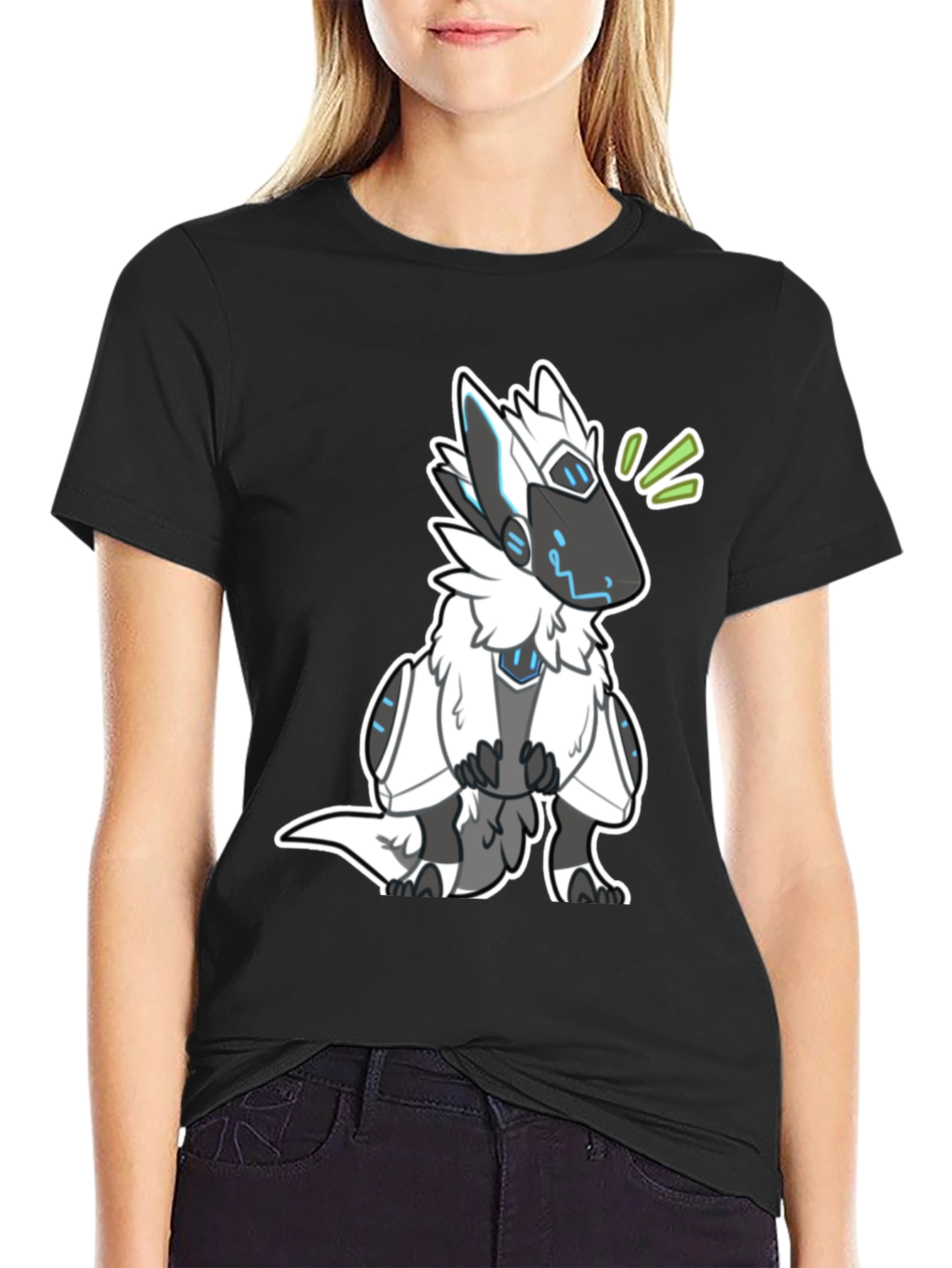 Protogen Furry T-Shirt - Black