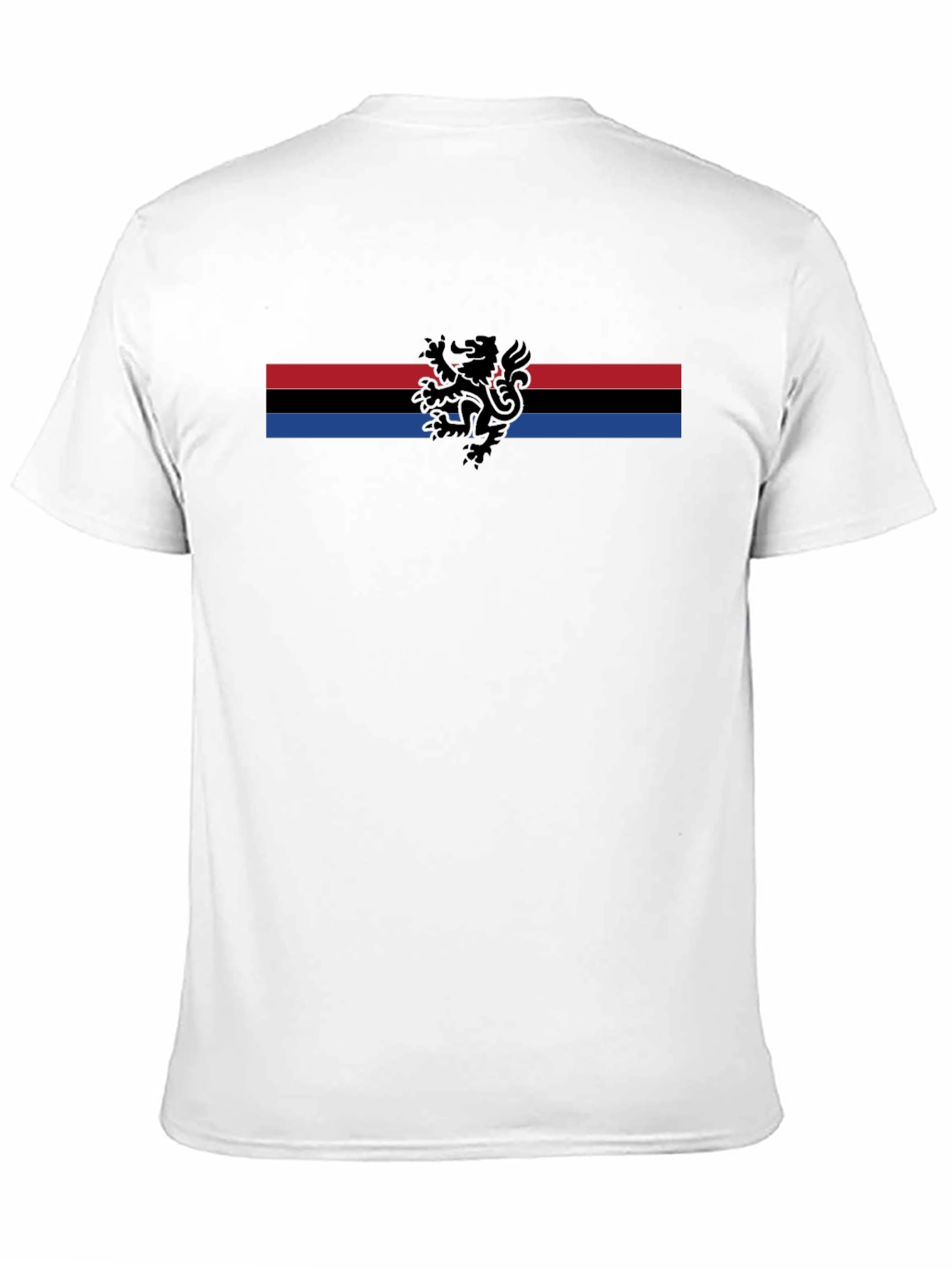 Striped Lion Graphic Tee - Mens Black T-Shirt