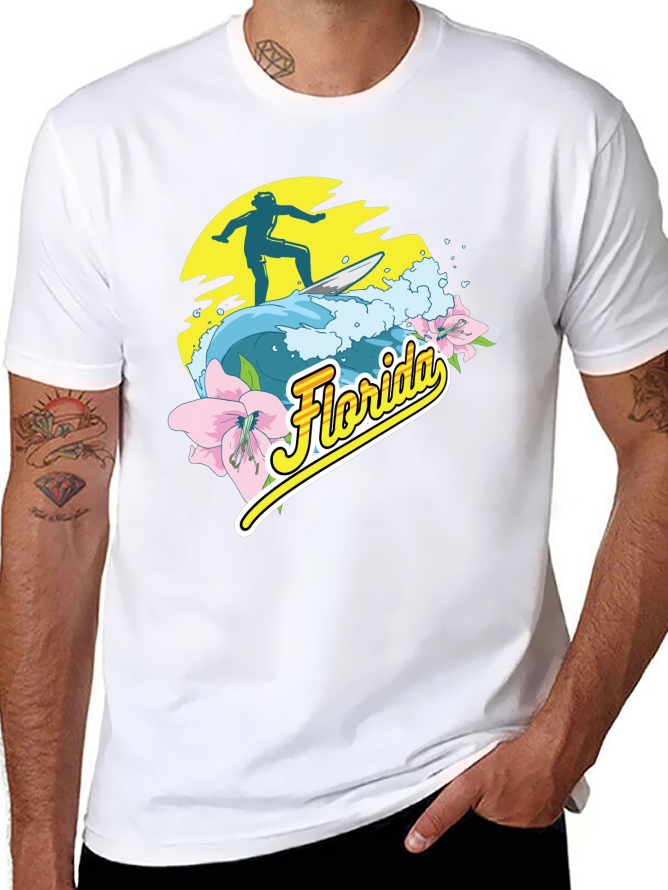Florida Surfer Graphic T-Shirt
