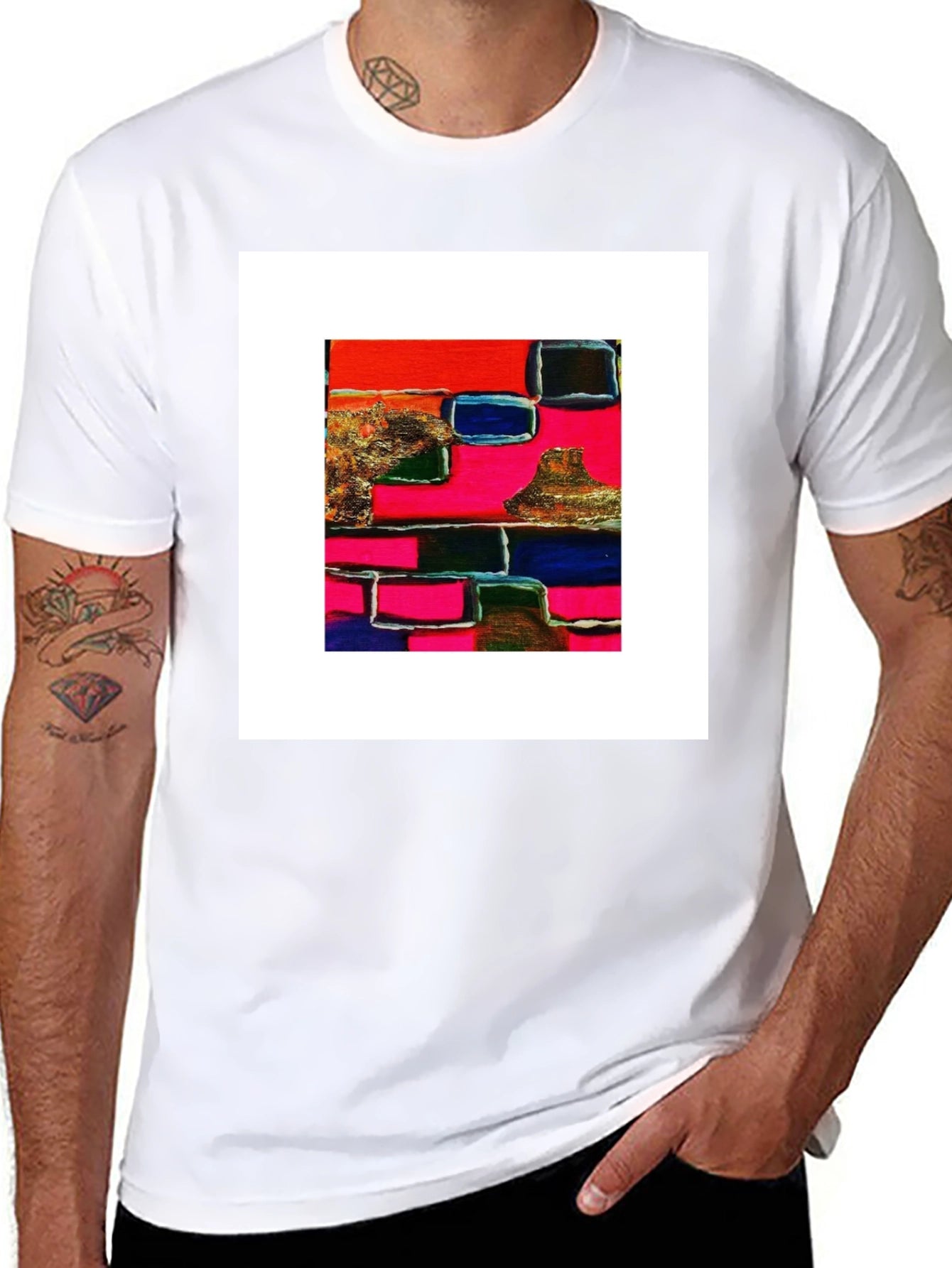 Abstract Art Graphic Tee - Modern Style