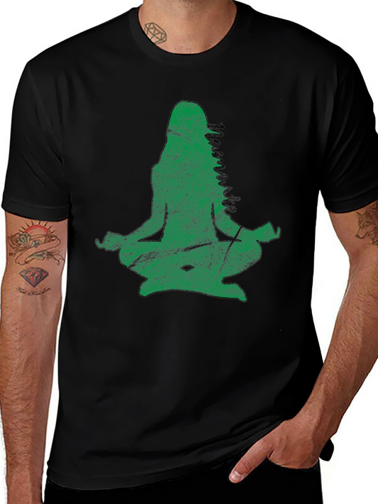 Yoga Namaste Black Graphic T-Shirt