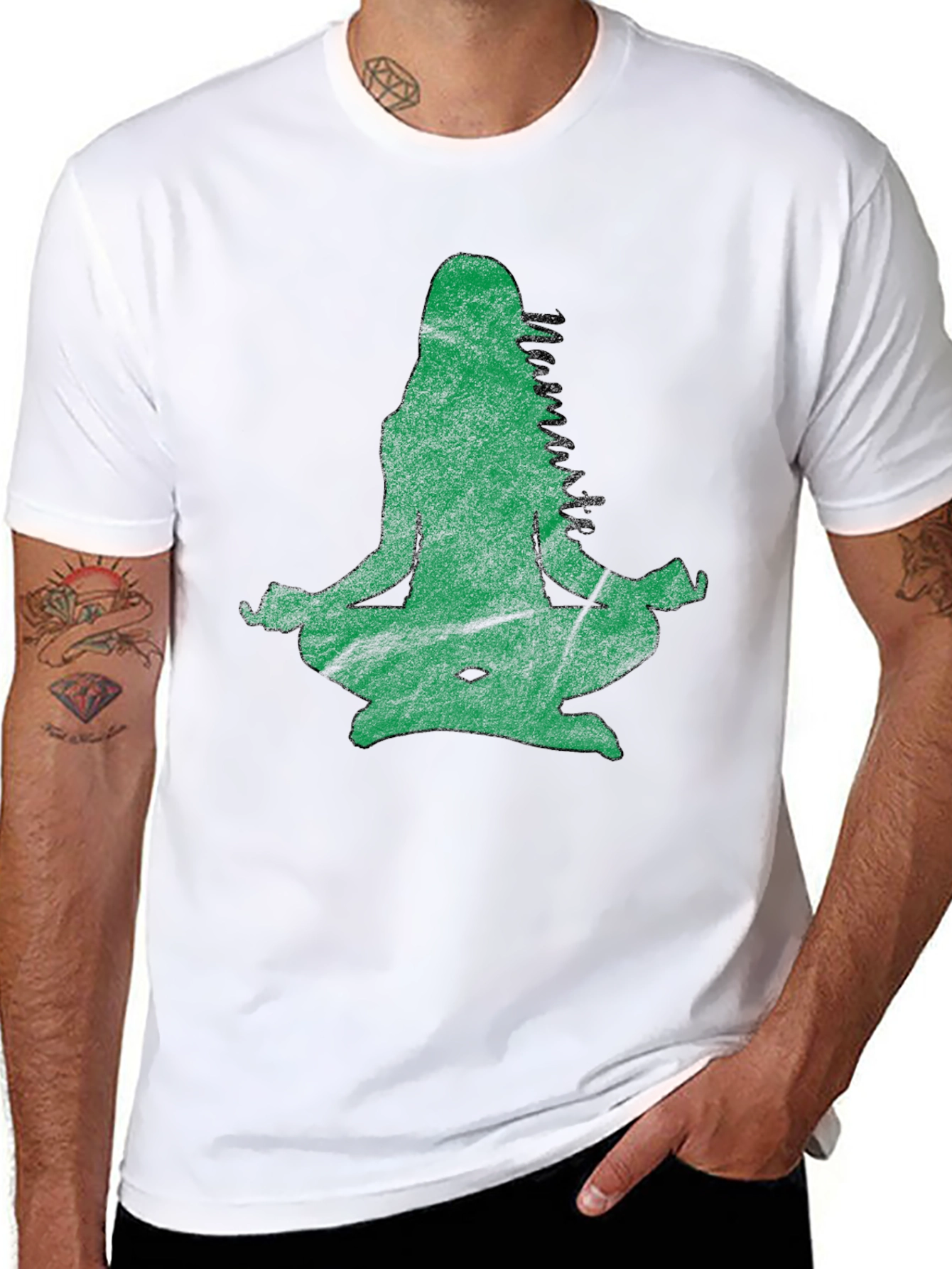 Yoga Namaste Black Graphic T-Shirt