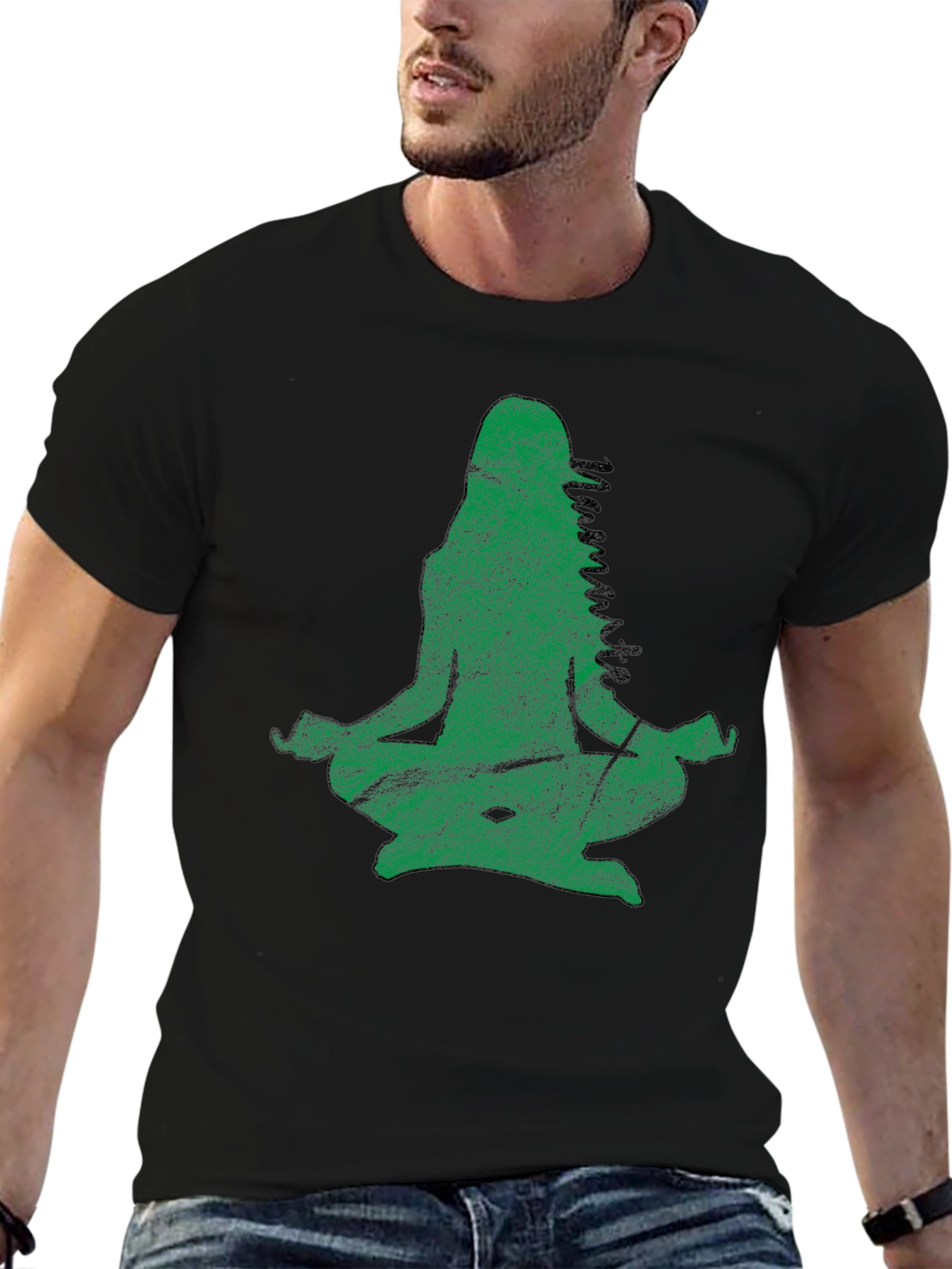 Yoga Namaste Black Graphic T-Shirt