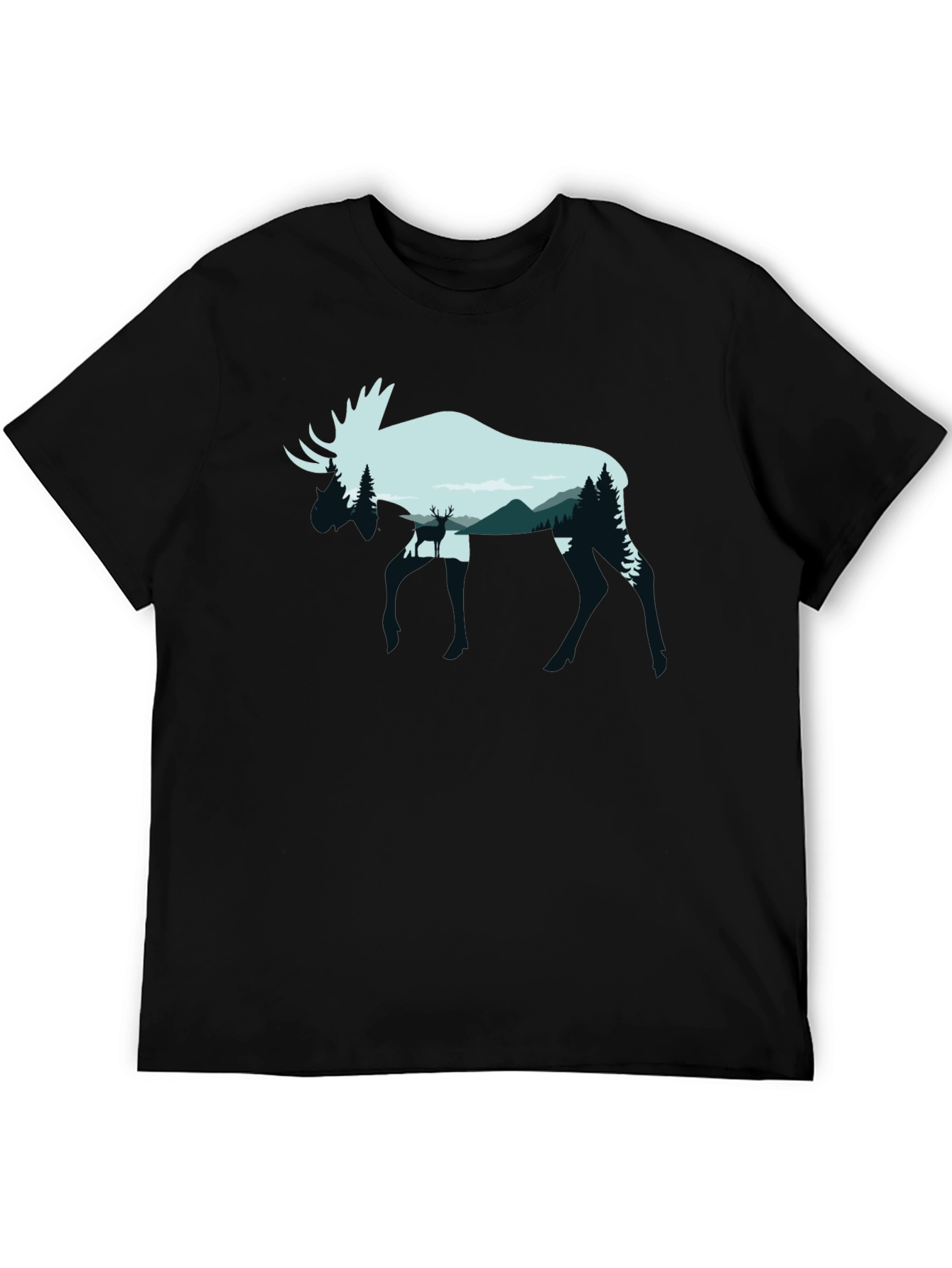 Moose & Mountain Graphic T-Shirt