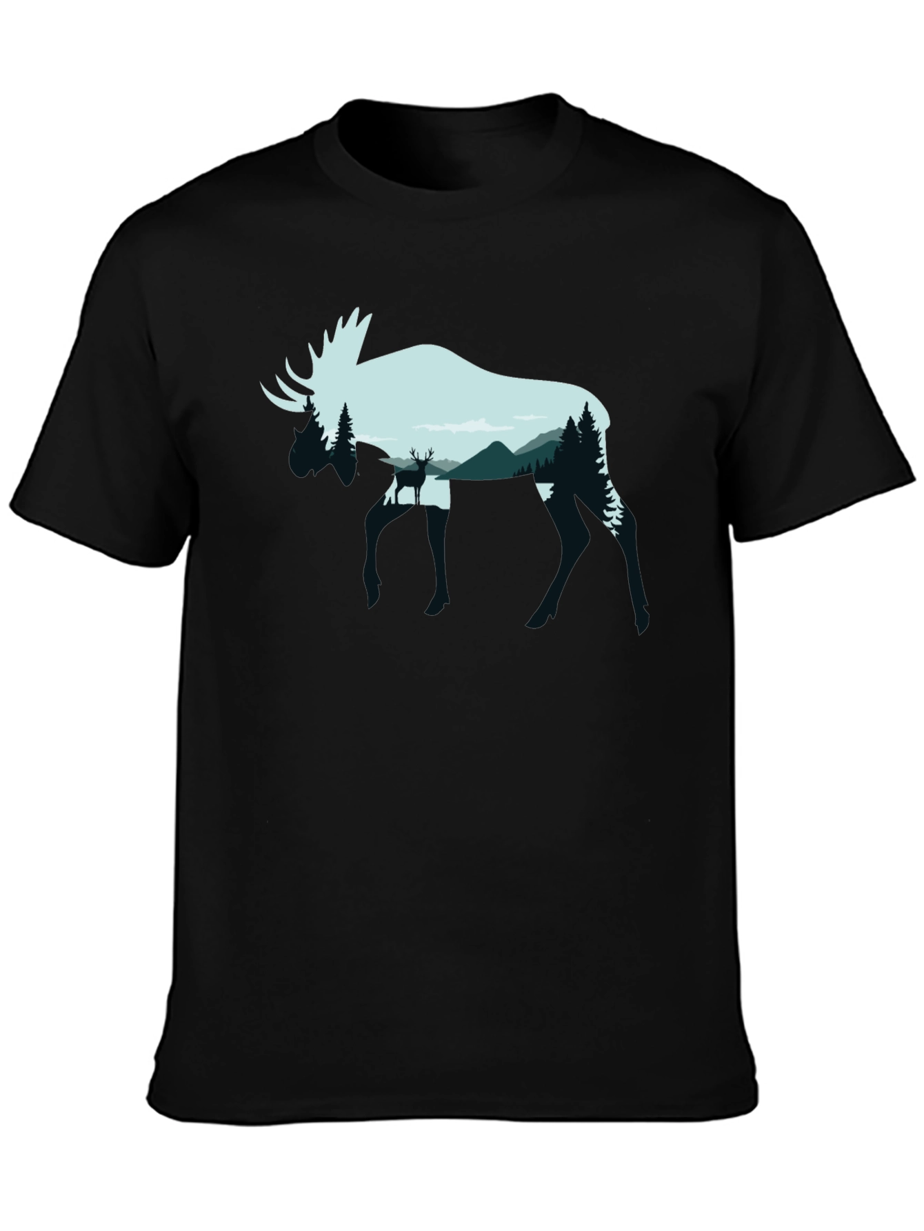 Moose & Mountain Graphic T-Shirt