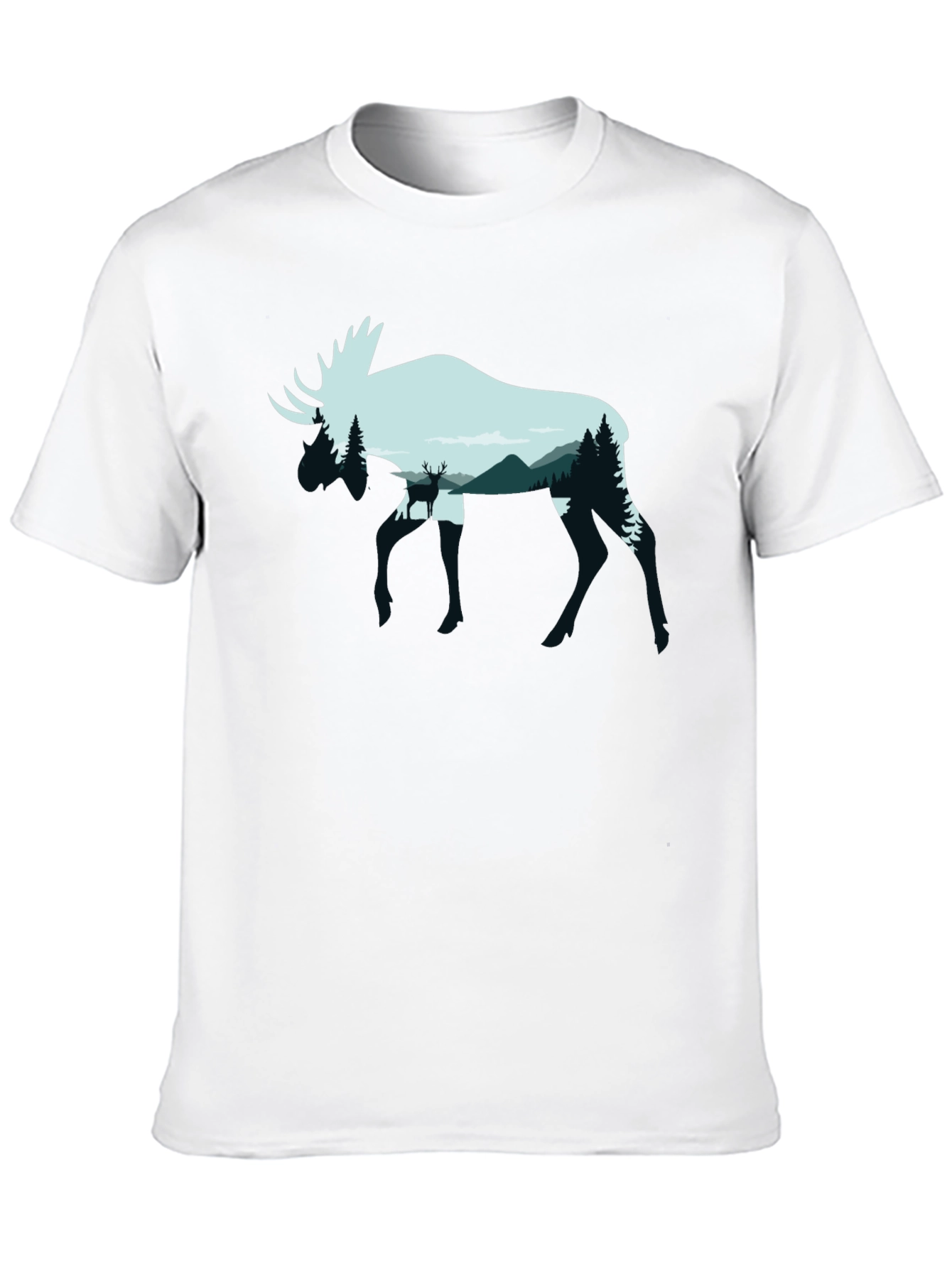 Moose & Mountain Graphic T-Shirt