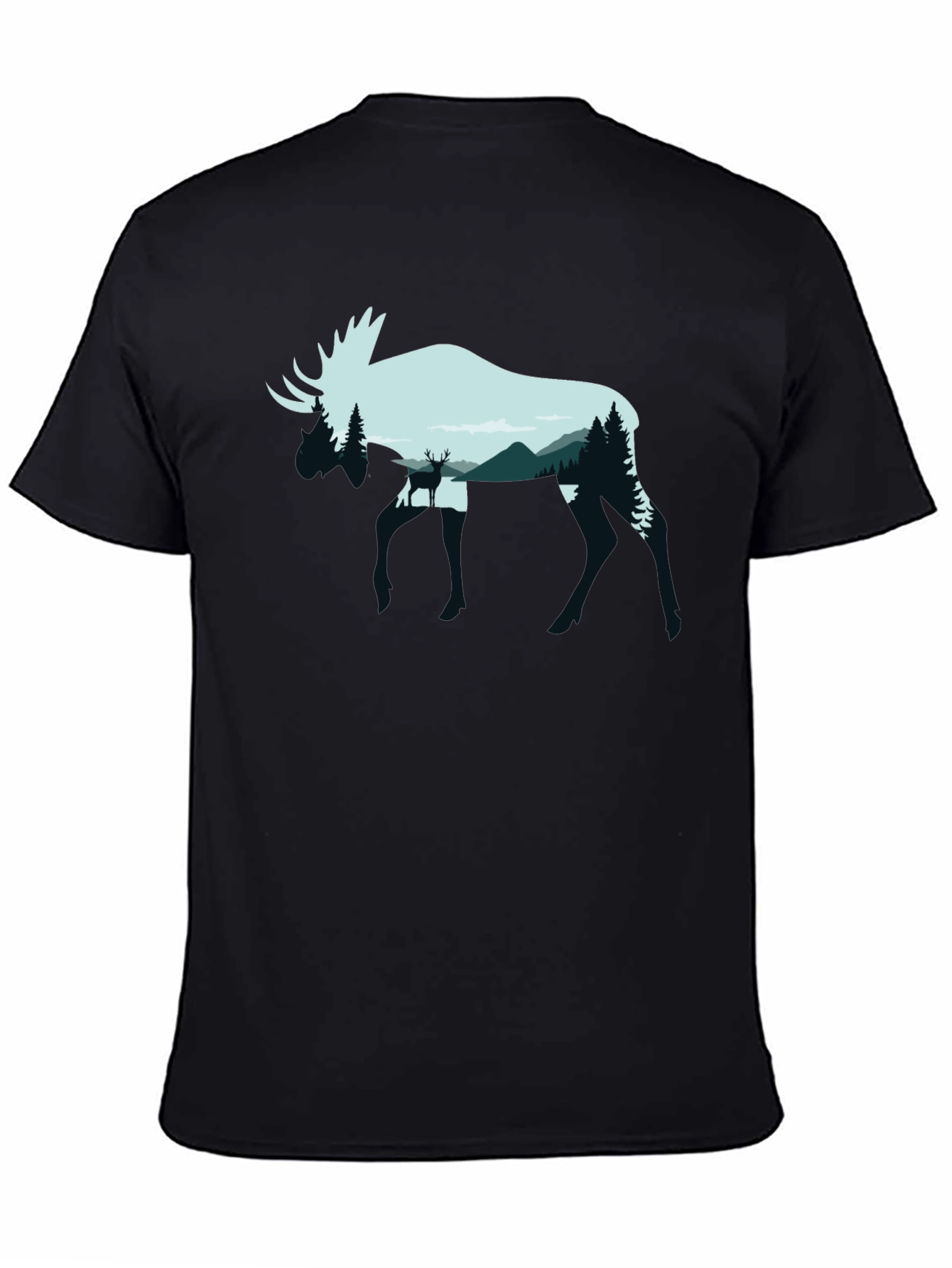 Moose & Mountain Graphic T-Shirt