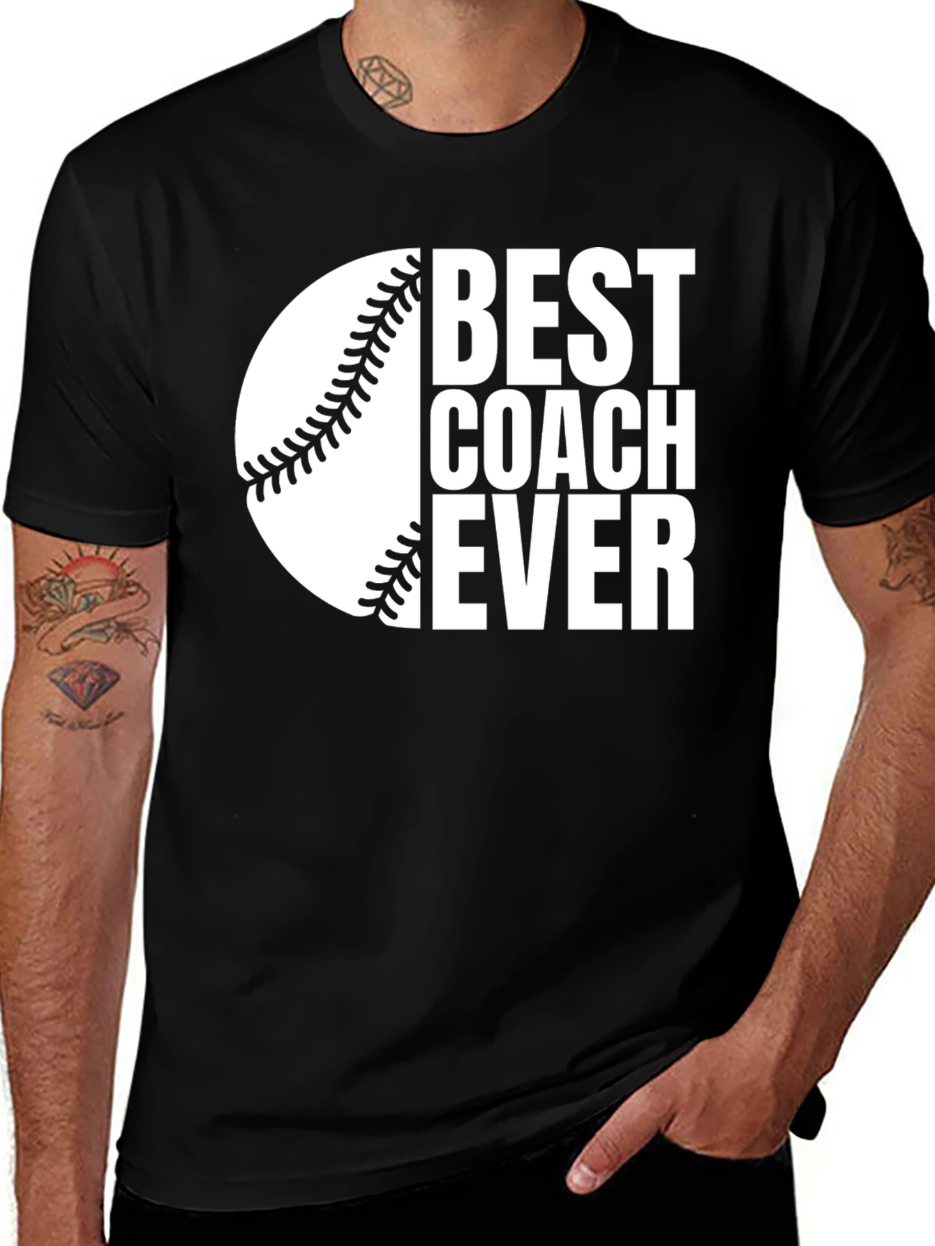 Best Coach Ever Baseball Graphic Tee
