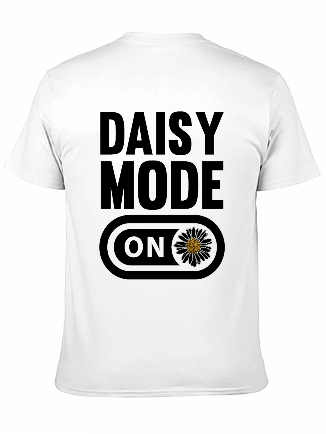Daisy Mode ON Graphic T-Shirt - Black Casual Tee