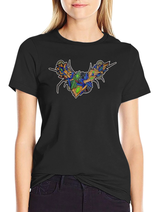 Abstract Graffiti Insect Black Tee