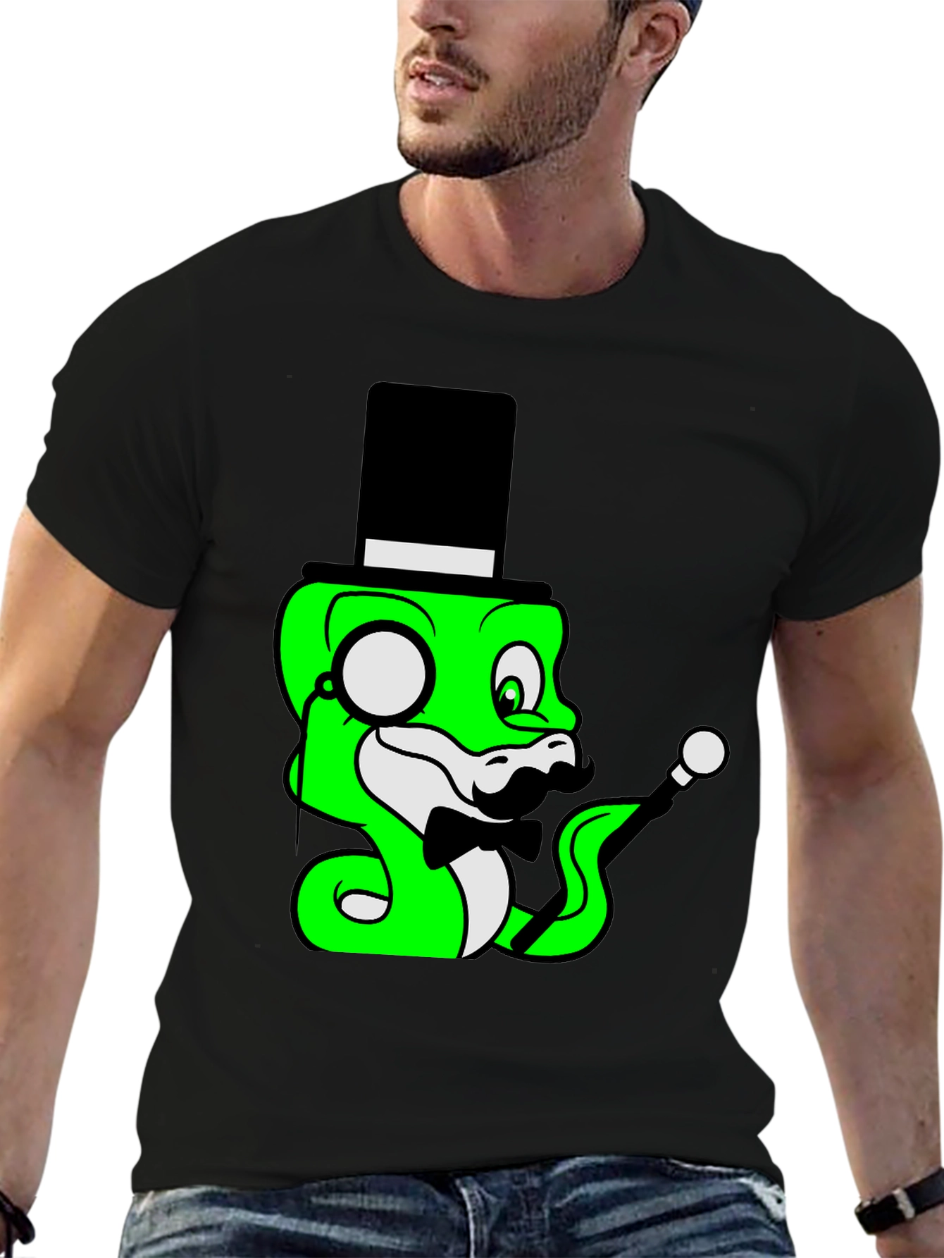 Dapper Snake Tee - Cartoon Style